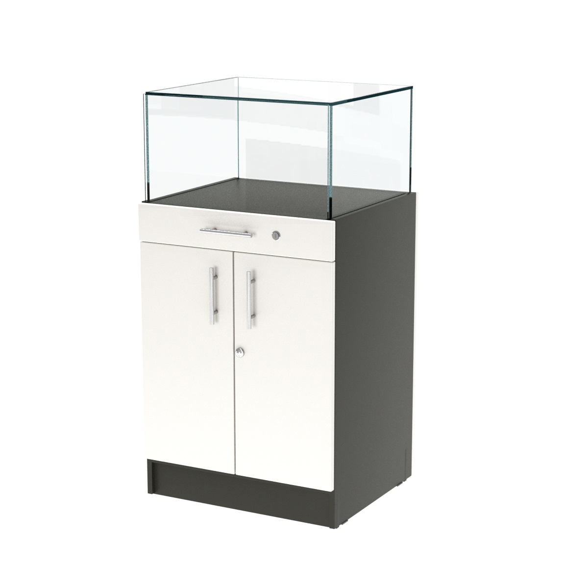 Прилавок ювелирный "Диаманд" №1-600 пристенный Черный и Белый