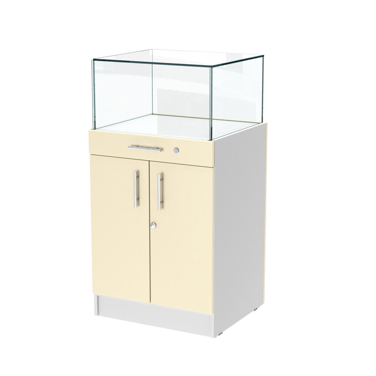 Прилавок ювелирный "Диаманд" №1-600 пристенный Серый + Крем Вайс