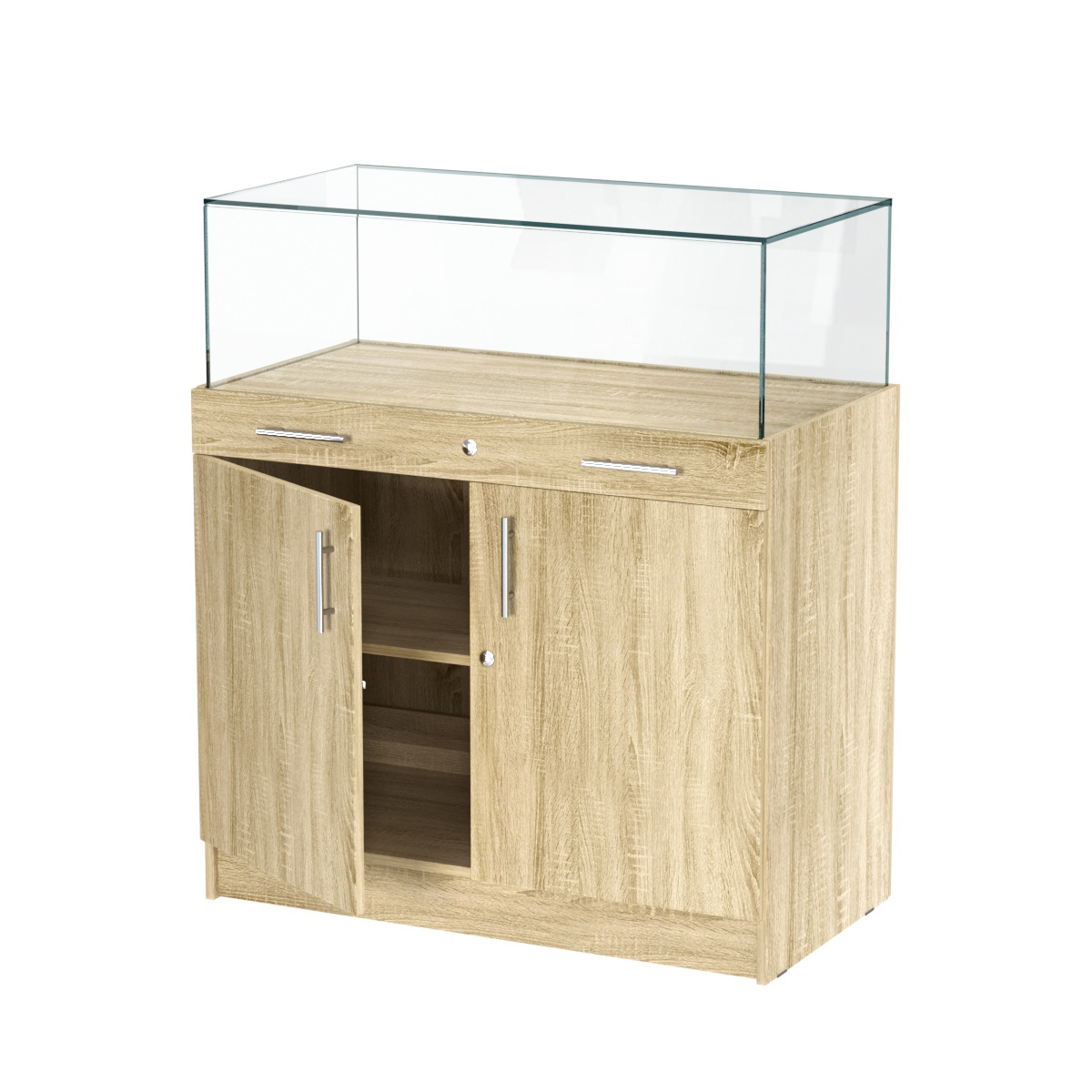 Прилавок ювелирный "Диаманд" №1-1000 пристенный Дуб Сонома