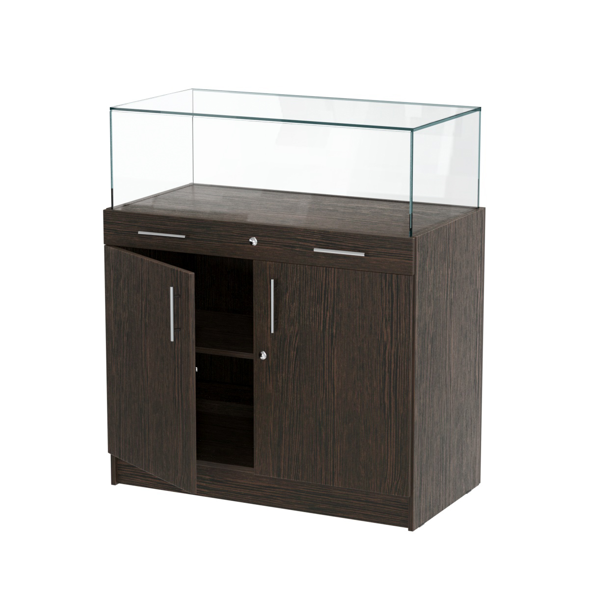 Прилавок ювелирный "Диаманд" №1-1000 пристенный Дуб Венге