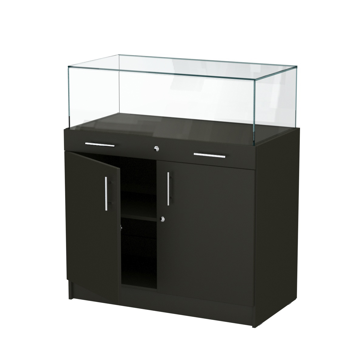 Прилавок ювелирный "Диаманд" №1-1000 пристенный Черный