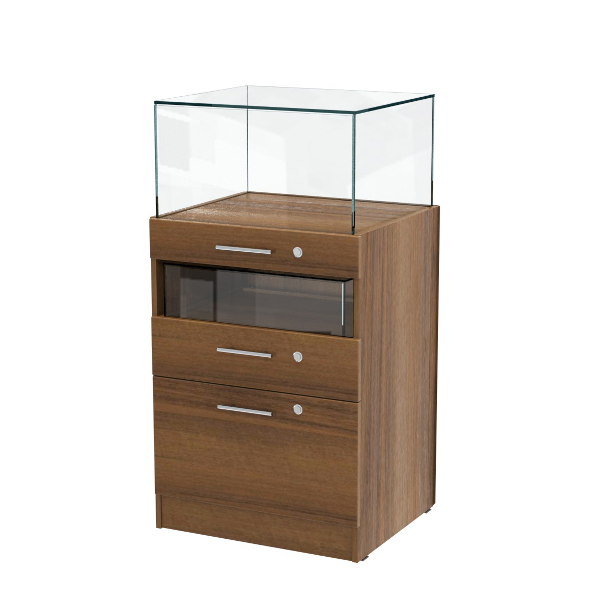 Прилавок ювелирный "Диаманд" №2-600 пристенный Орех