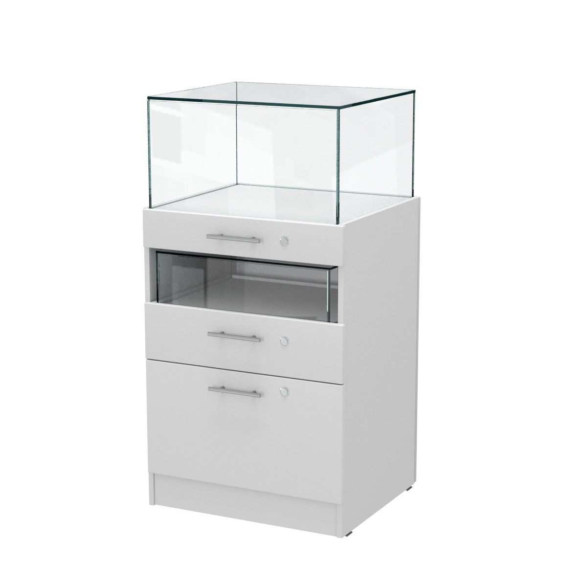 Прилавок ювелирный "Диаманд" №2-600 пристенный Серый