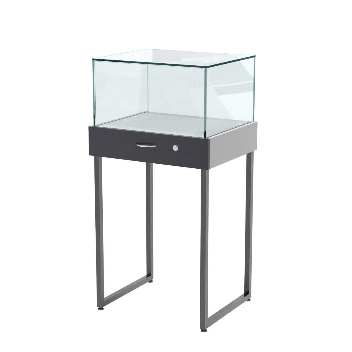 Прилавок ювелирный "Диаманд" №4-600 ЛДСП серый +МДФ графит