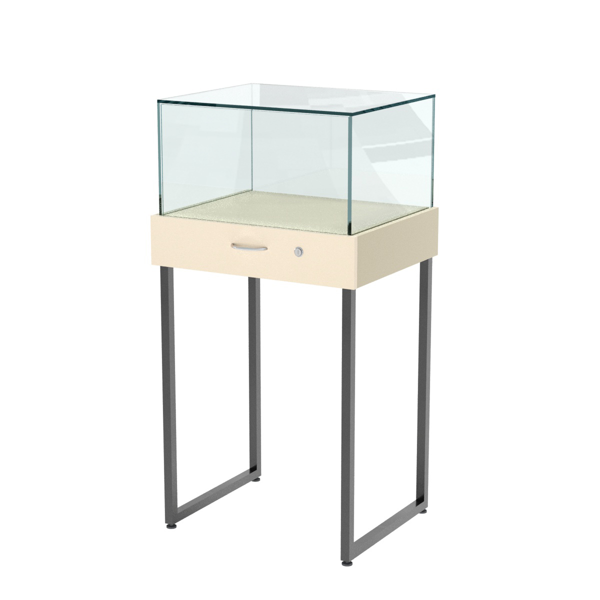 Прилавок ювелирный "Диаманд" №4-600 ЛДСП крем вайс + МДФ ваниль