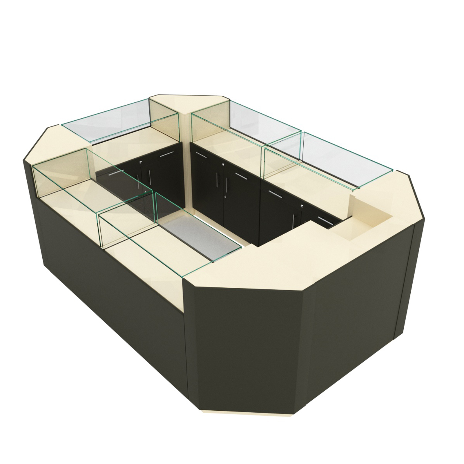 Остров ювелирный "Диаманд" №1 Крем Вайс + Черный