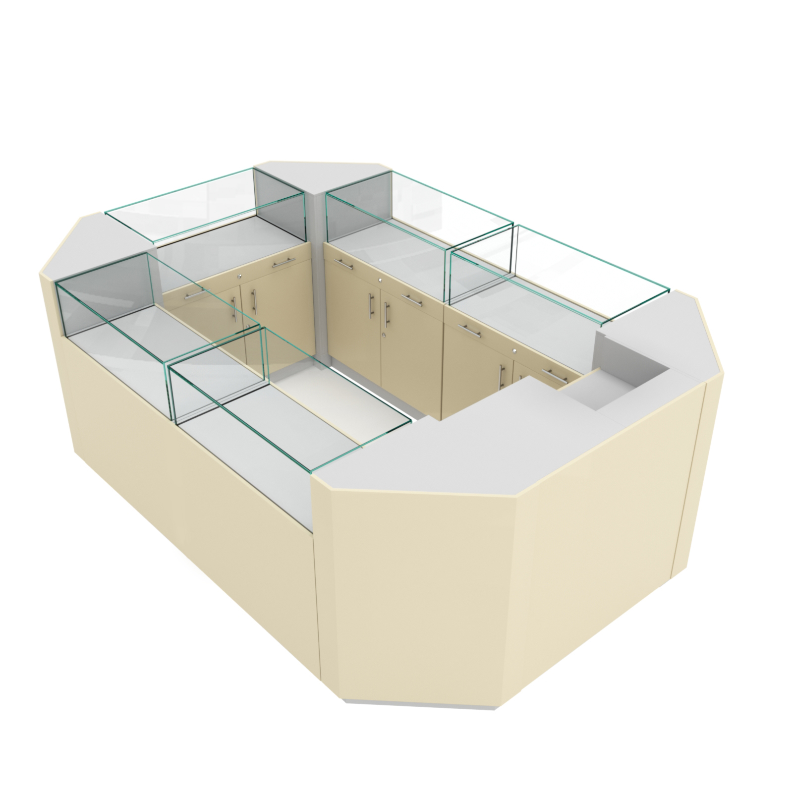 Остров ювелирный "Диаманд" №1 Серый + Крем Вайс