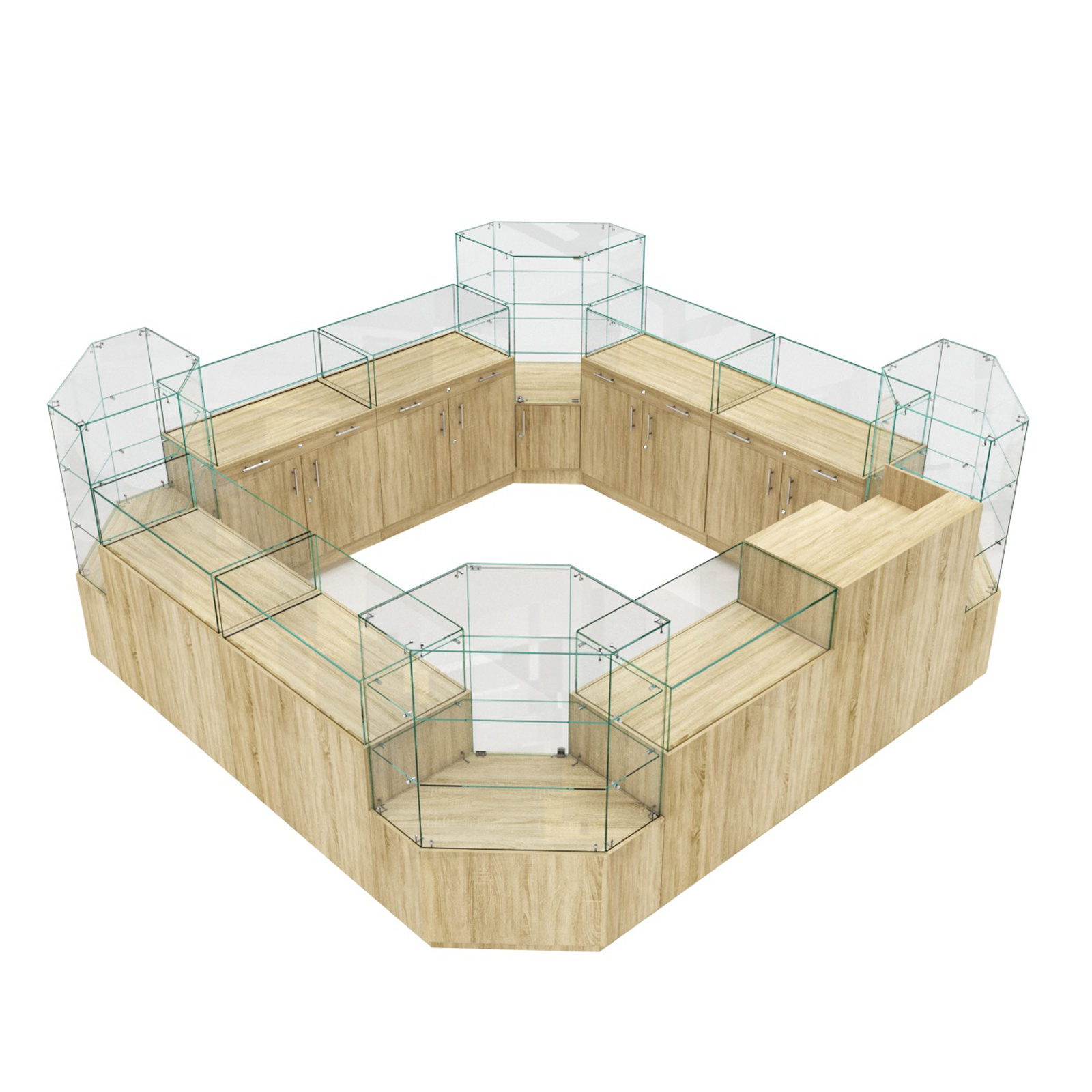 Остров ювелирный "Диаманд" №2 Дуб Сонома