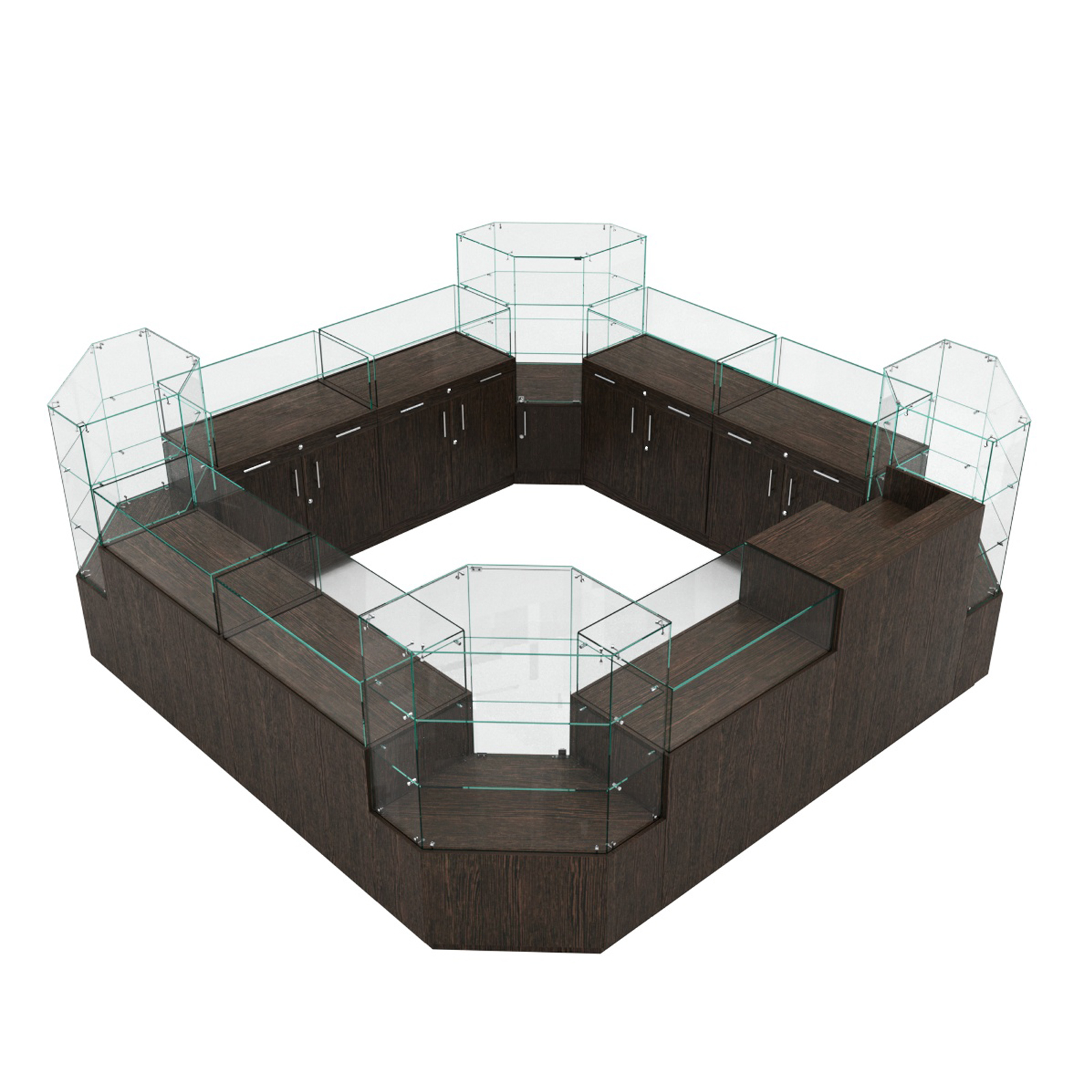 Остров ювелирный "Диаманд" №2 Дуб Венге