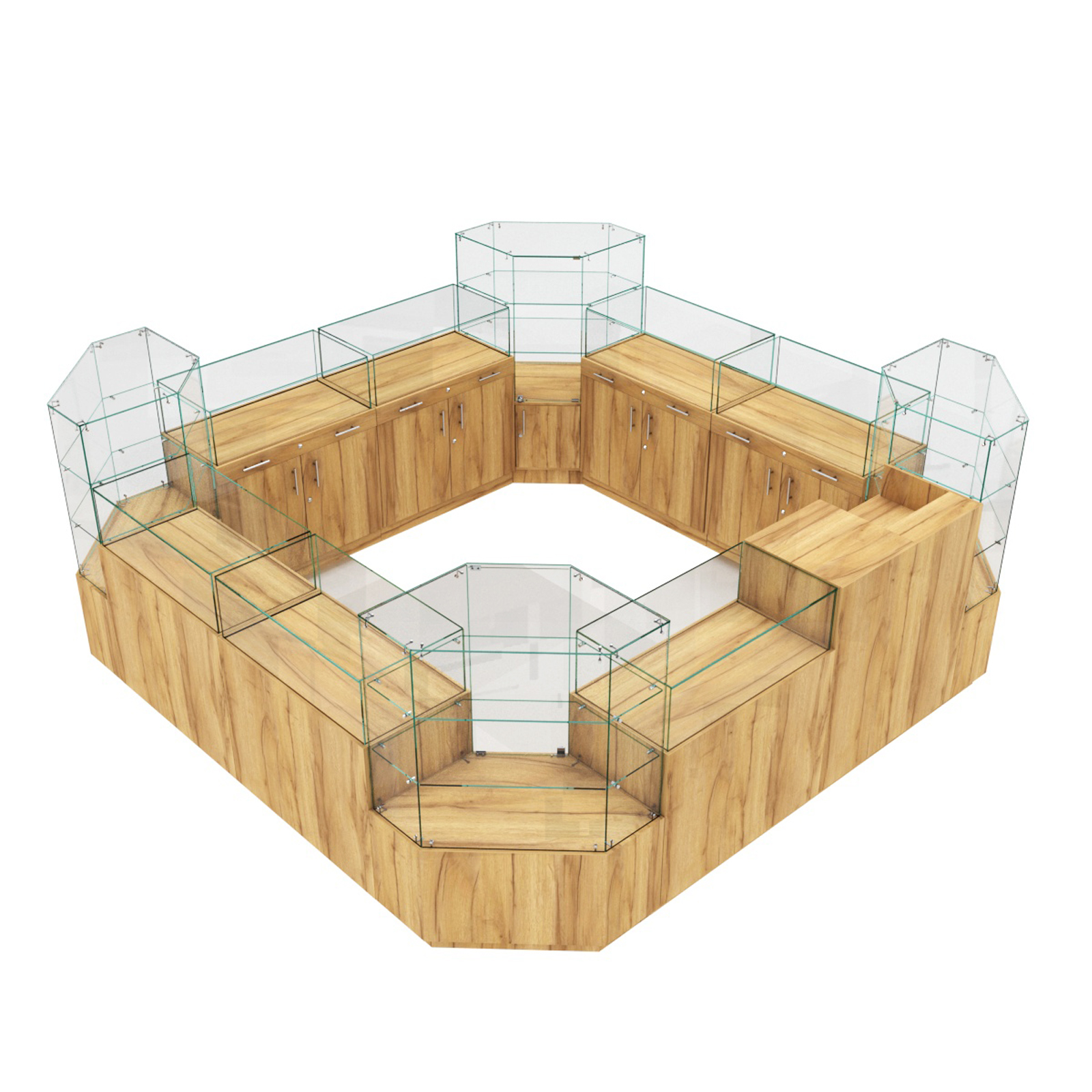 Остров ювелирный "Диаманд" №2 Дуб Золотистый