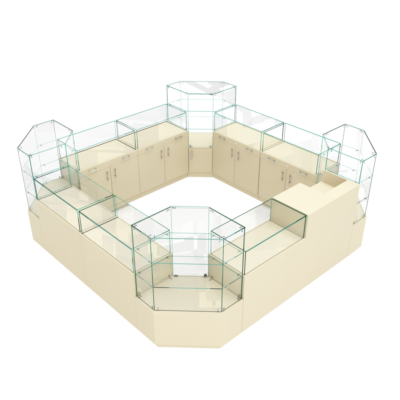 Остров ювелирный "Диаманд" №2 Крем Вайс
