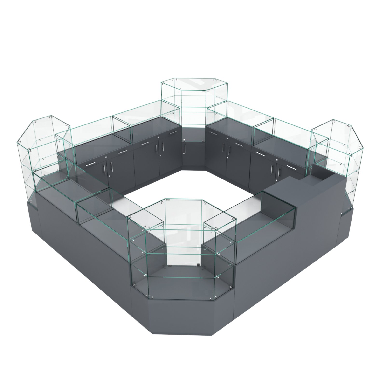 Остров ювелирный "Диаманд" №2 Темно-Серый