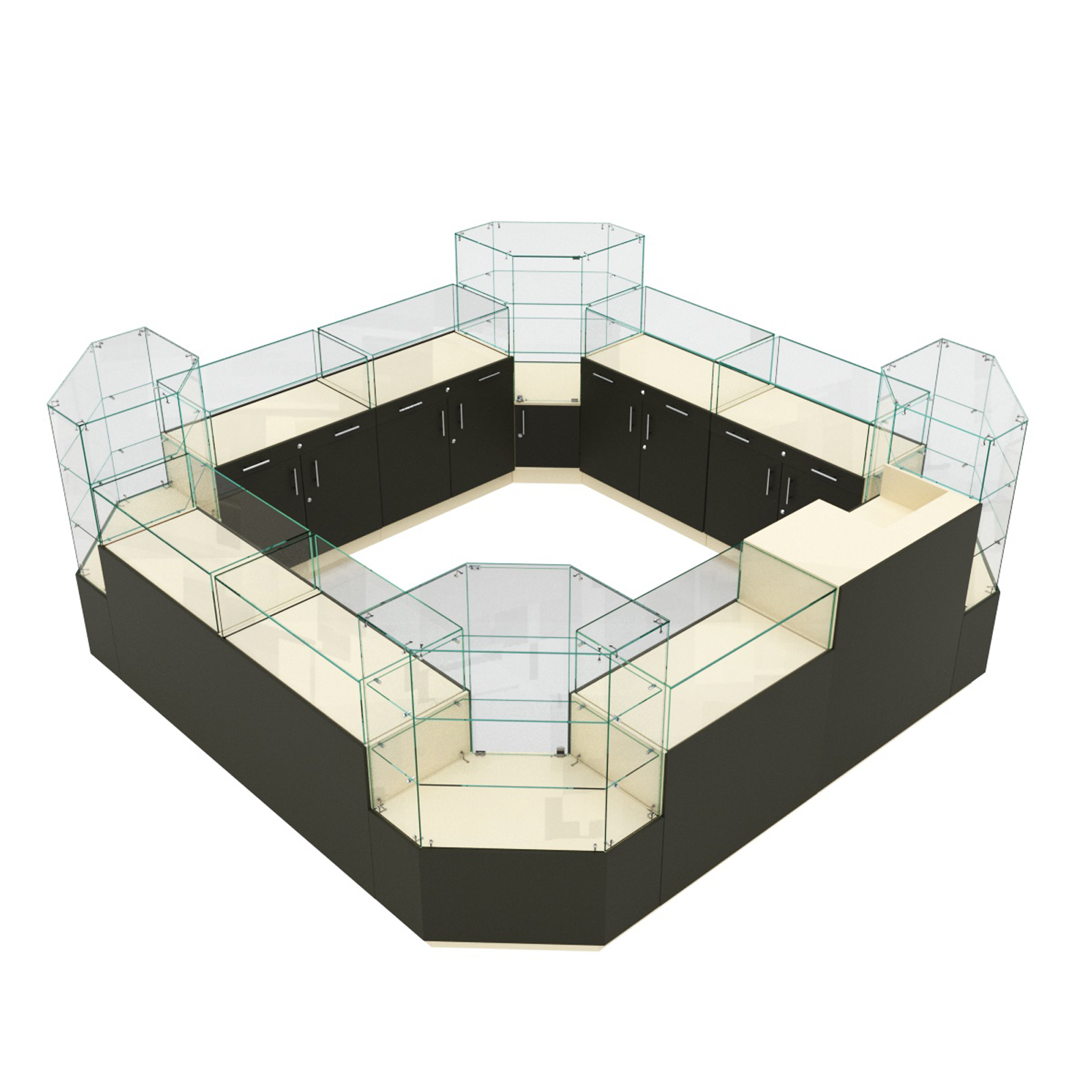 Остров ювелирный "Диаманд" №2 Крем Вайс + Черный