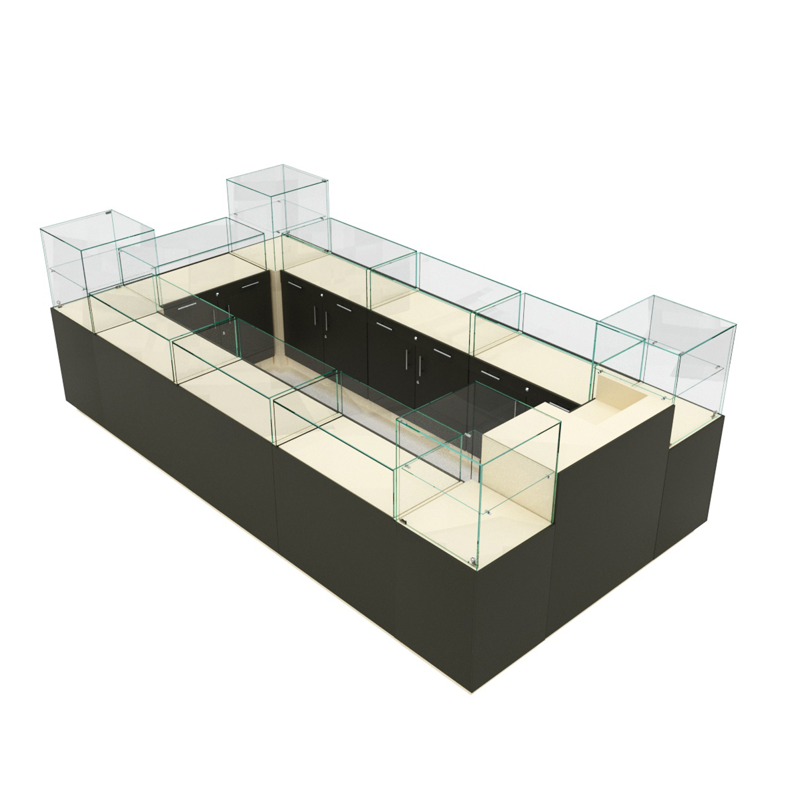 Остров ювелирный "Диаманд" №3 Крем Вайс + Черный