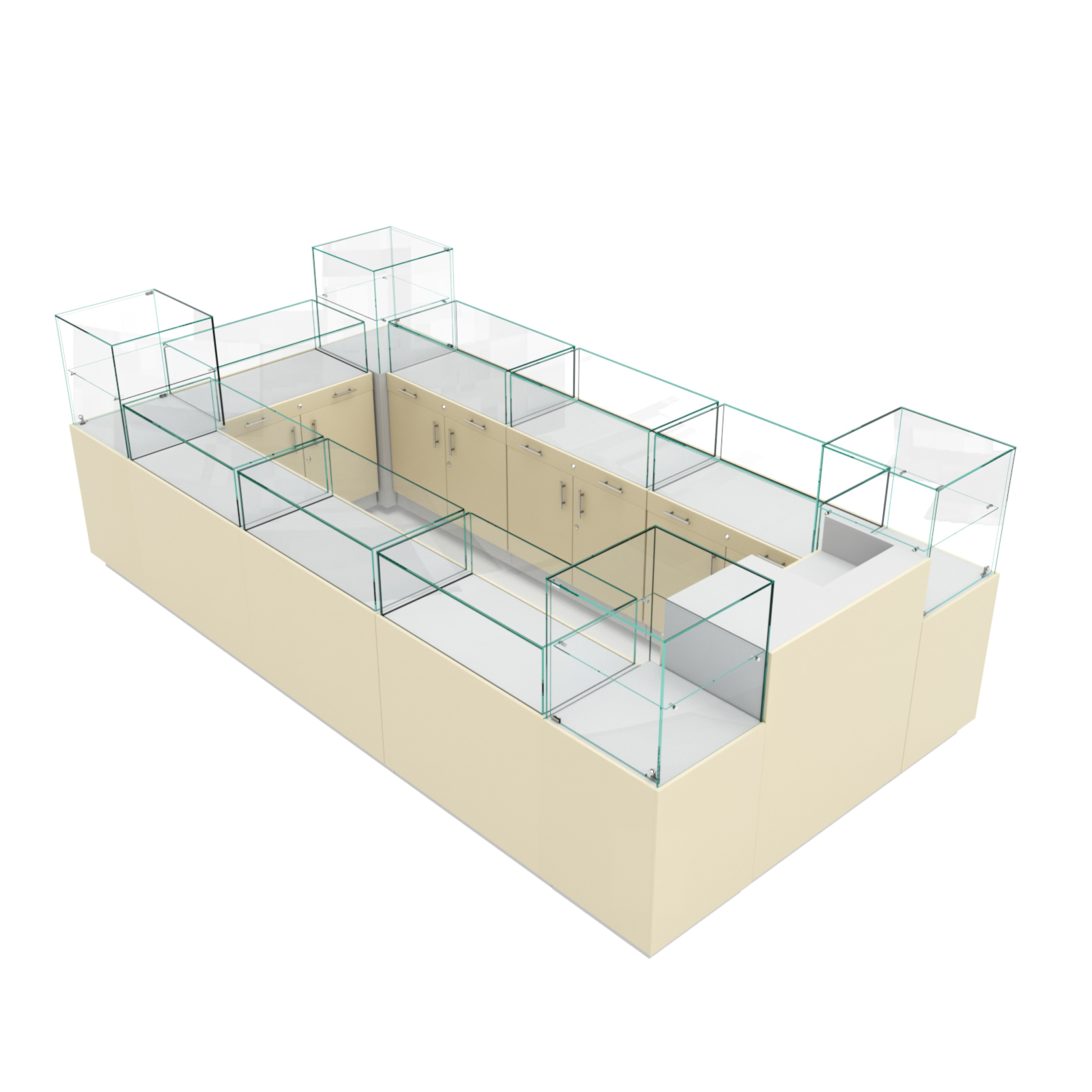 Остров ювелирный "Диаманд" №3 Серый + Крем Вайс