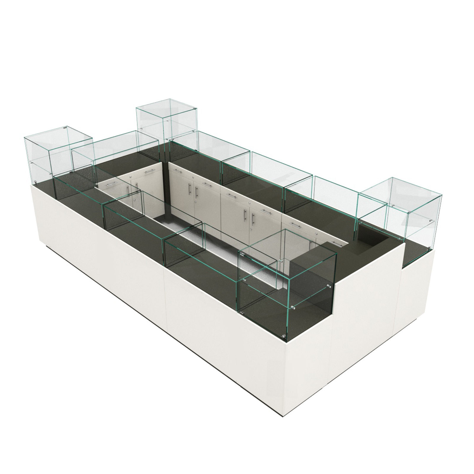 Остров ювелирный "Диаманд" №3 Черный + Белый