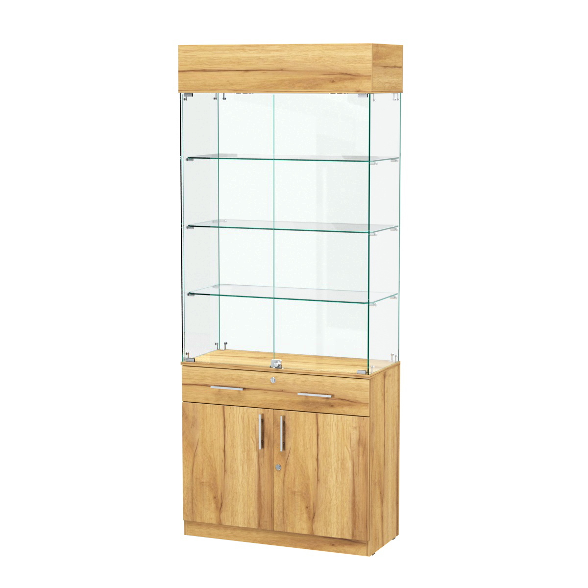 Витрина ювелирная "Диаманд" №12 Дуб Золотистый