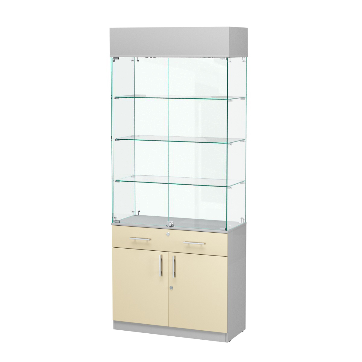 Витрина ювелирная "Диаманд" №12 Серый + Крем Вайс