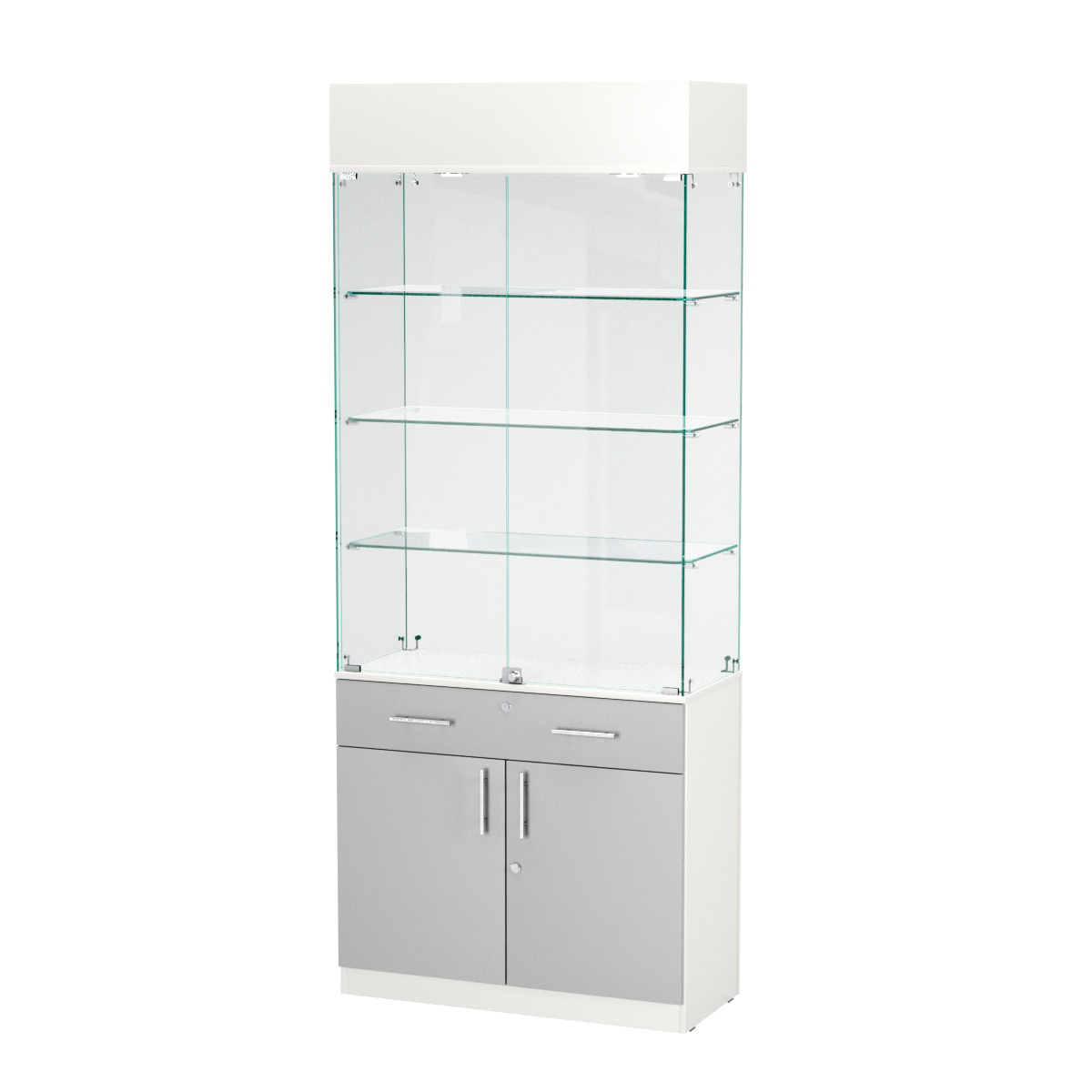 Витрина ювелирная "Диаманд" №12 Белый + Серый