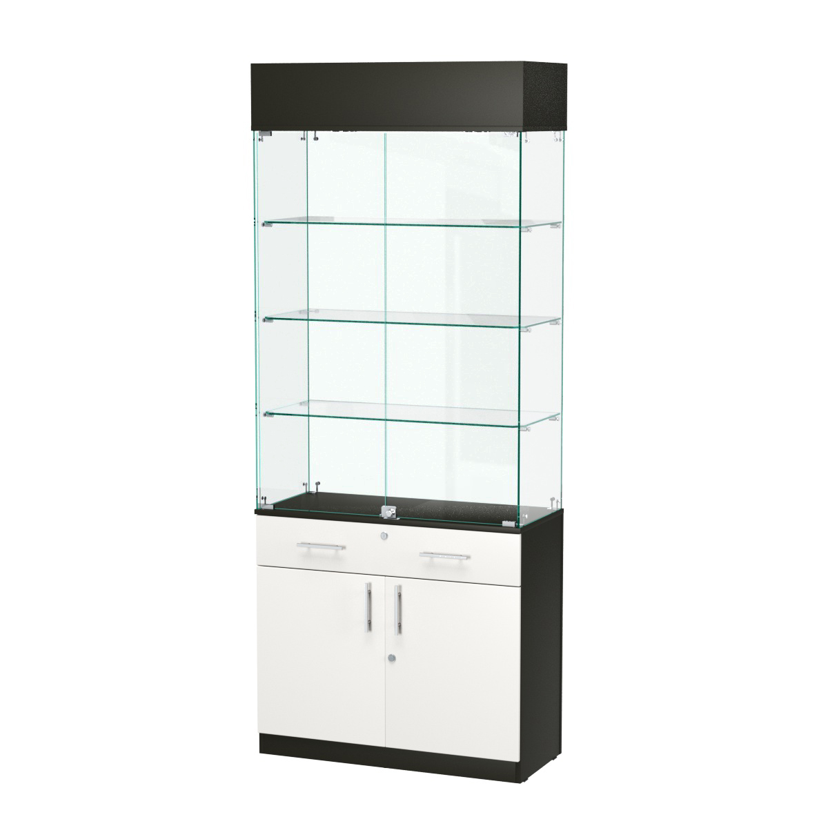 Витрина ювелирная "Диаманд" №12 Черный + Белый