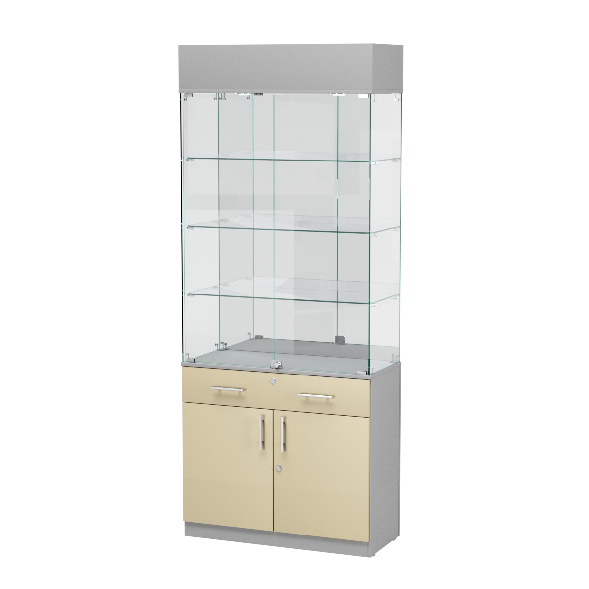 Витрина ювелирная "Диаманд" №13 Серый + Крем Вайс