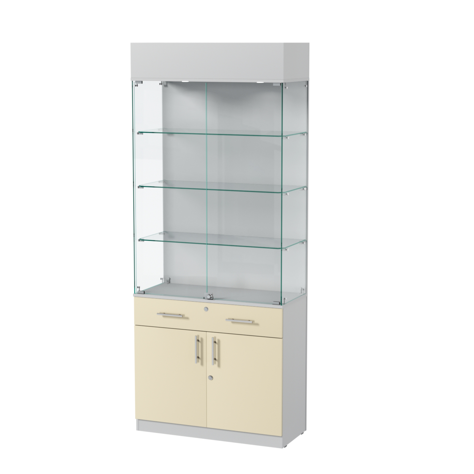 Витрина ювелирная "Диаманд" №14 Серый + Крем Вайс