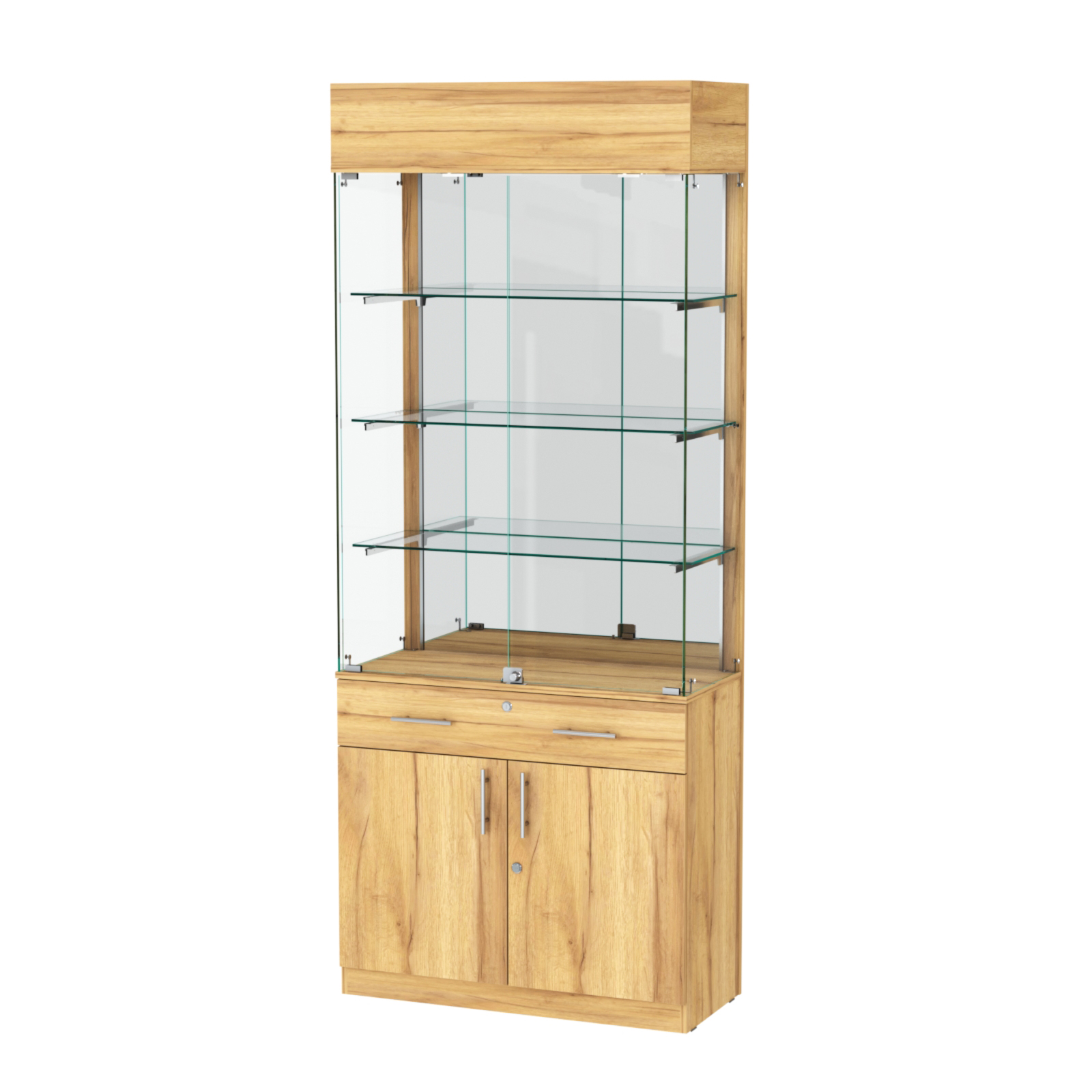 Витрина ювелирная "Диаманд" №15 Дуб Золотистый