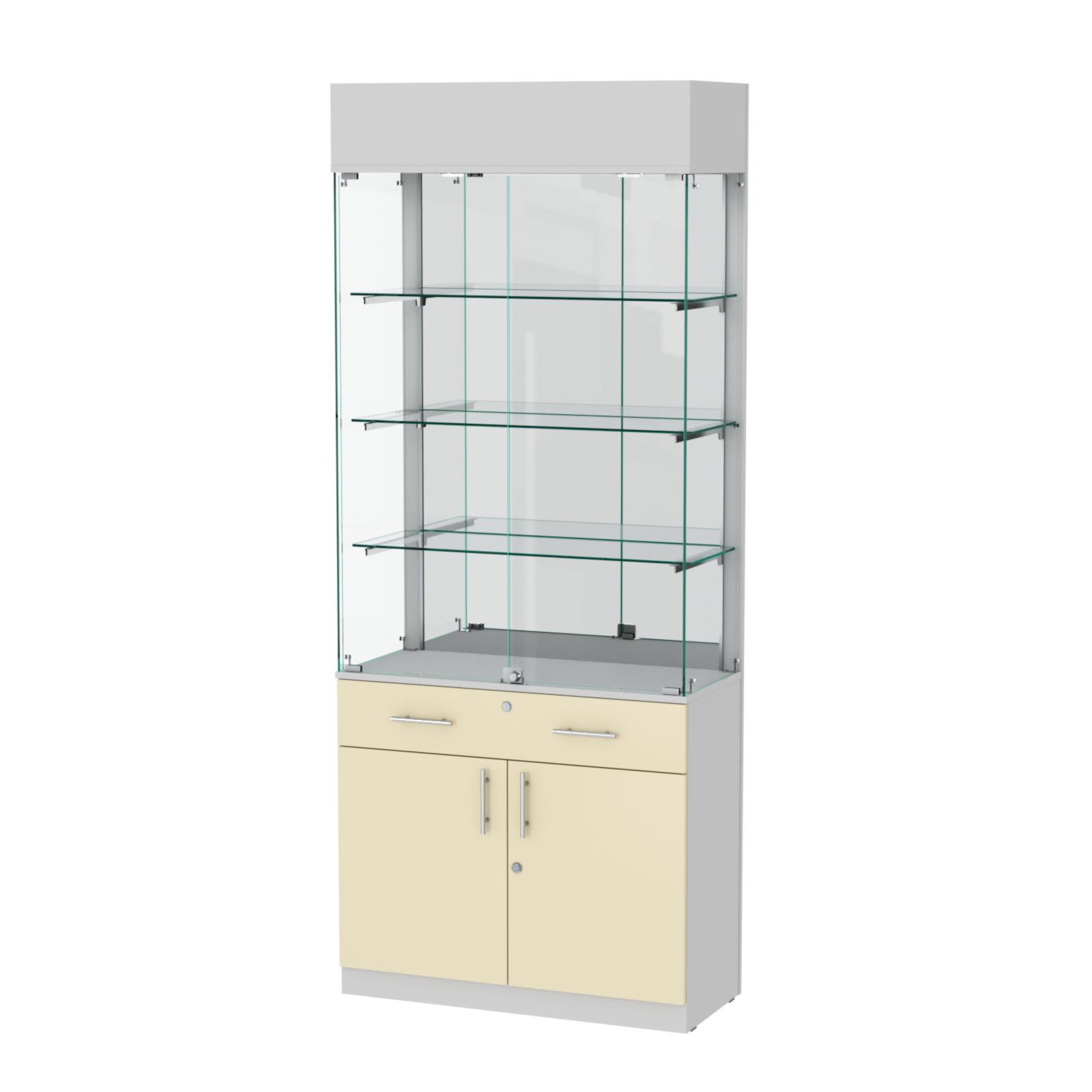 Витрина ювелирная "Диаманд" №15 Серый + Крем Вайс