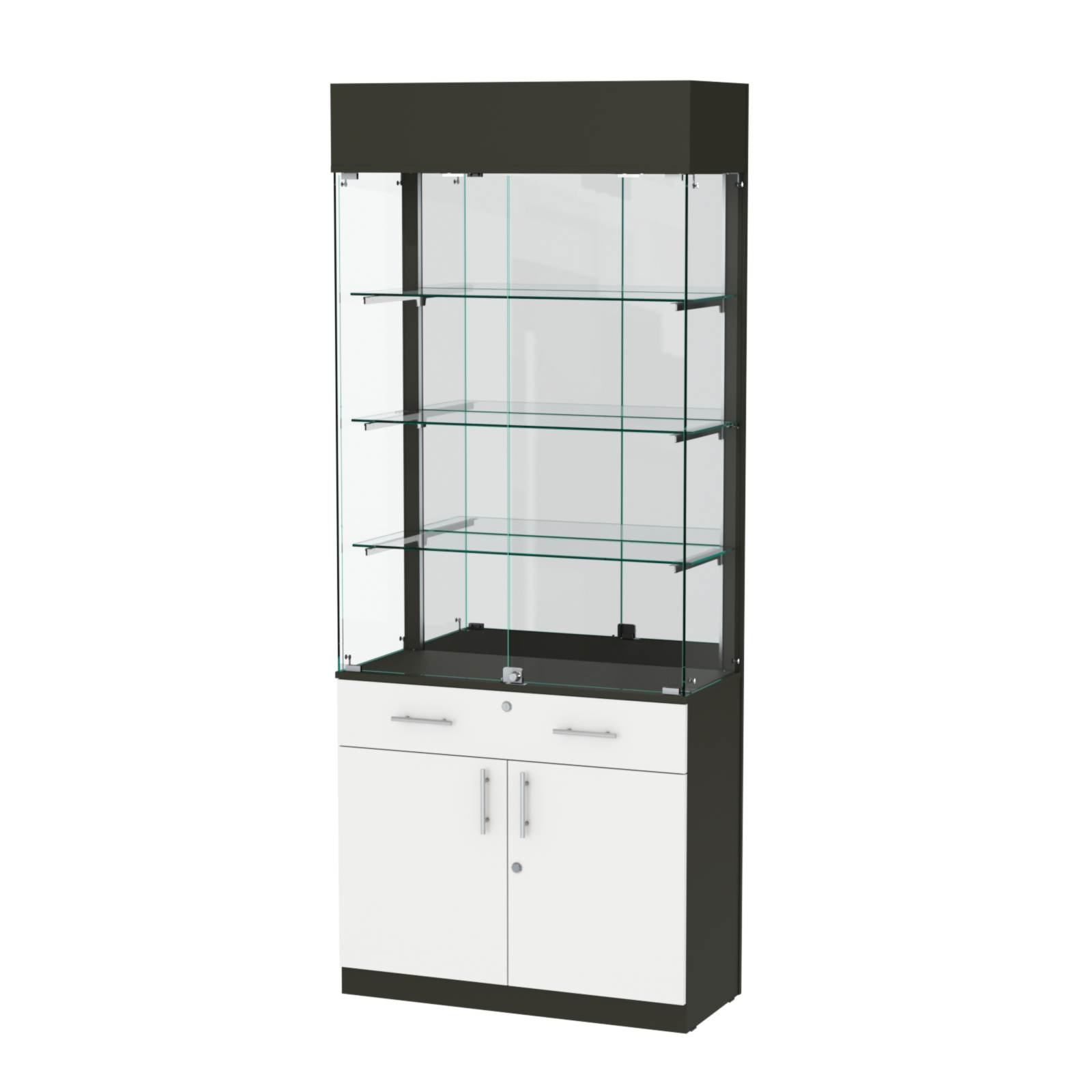 Витрина ювелирная "Диаманд" №15 Черный + Белый