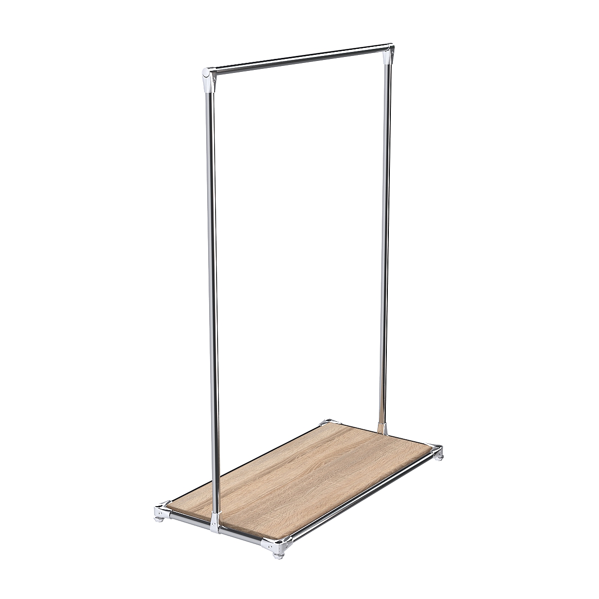 Хромированный стенд-вешало TD-09 №1-3 ДСП 16мм Дуб Сонома