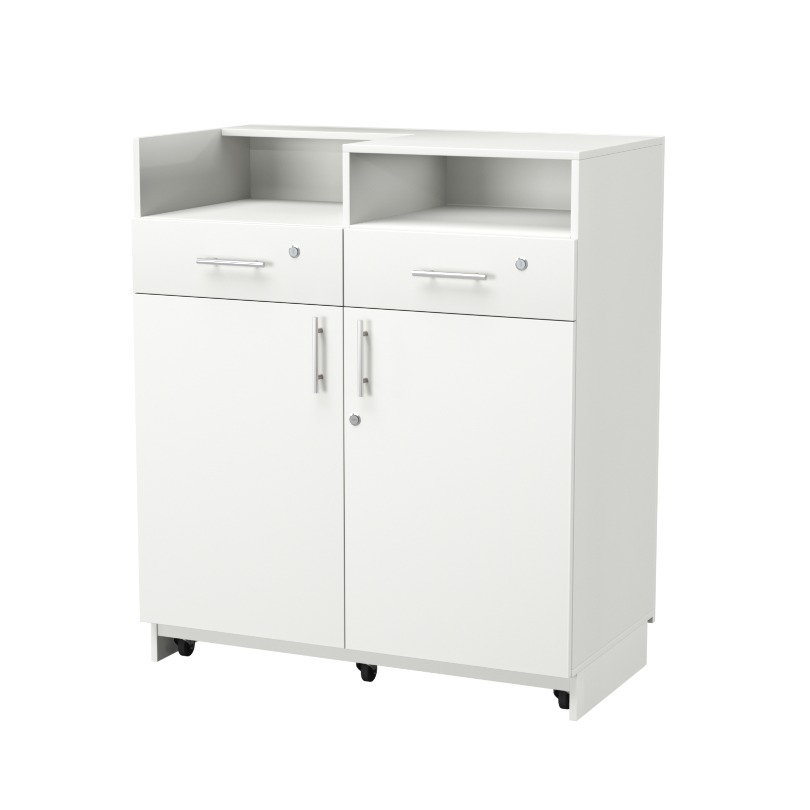 Кассовый прилавок "Диаманд" №9-1000 выкатной Белый