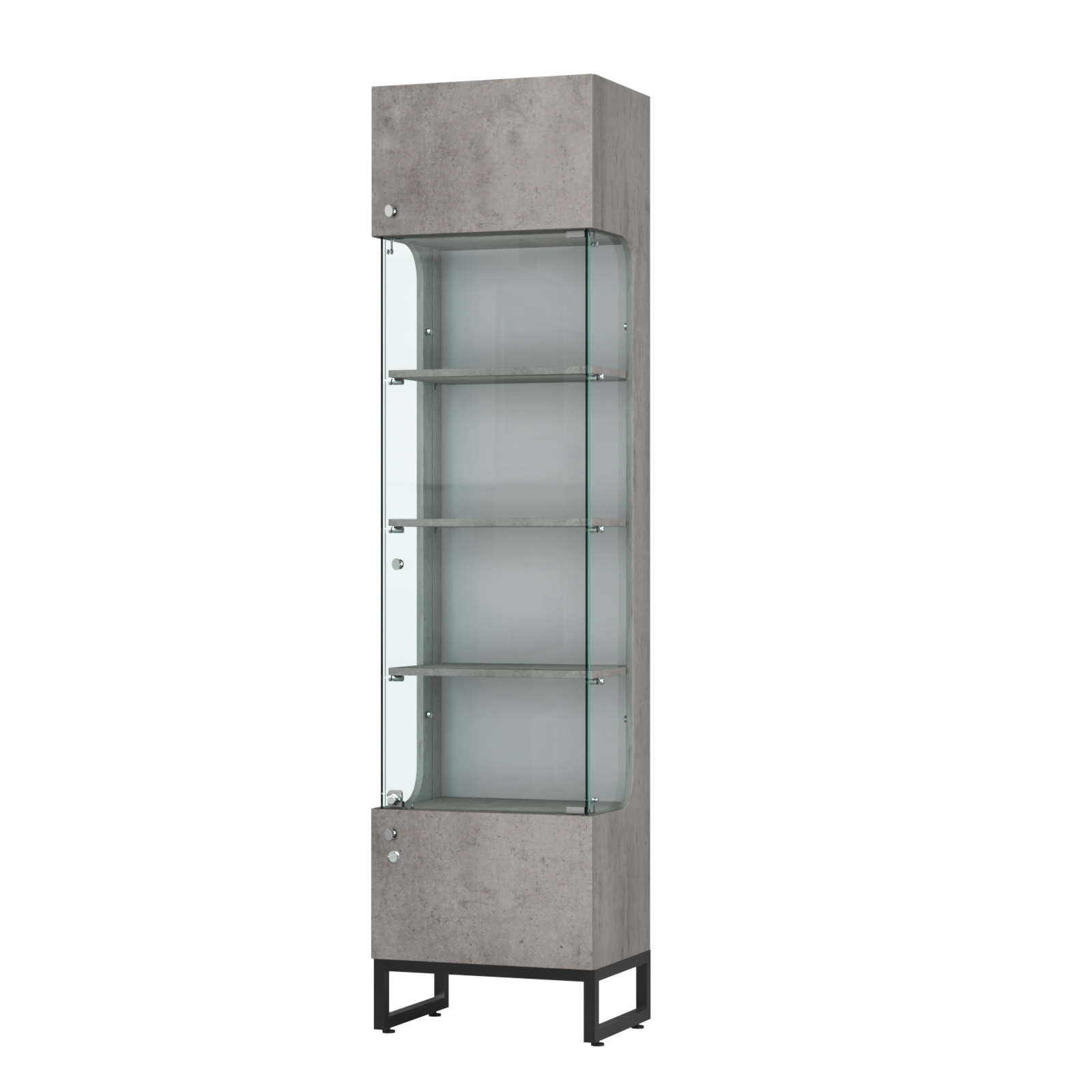 Витрина Монти №1 Бетон Чикаго светло-серый F186 ST9