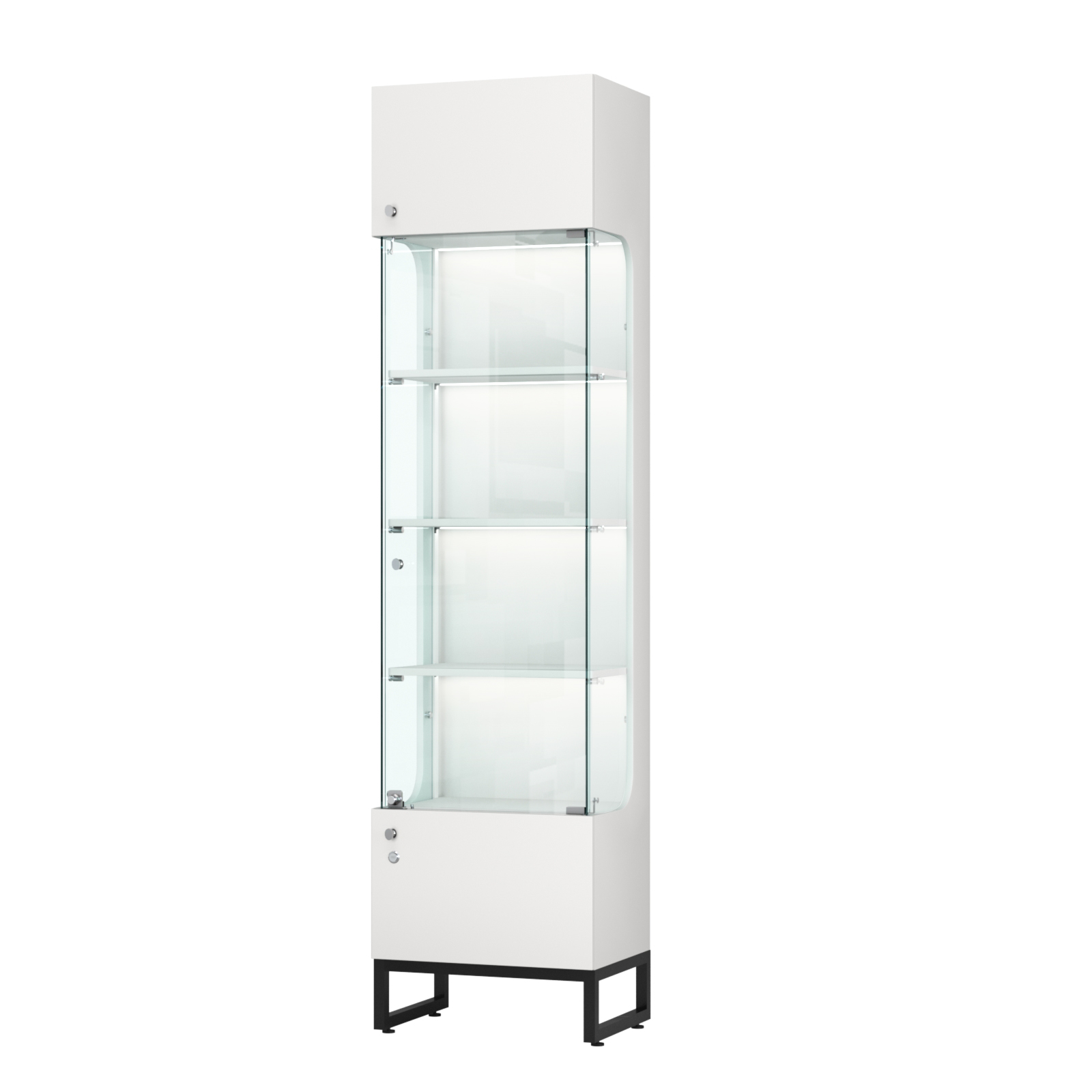 Витрина Монти №1-П Белый