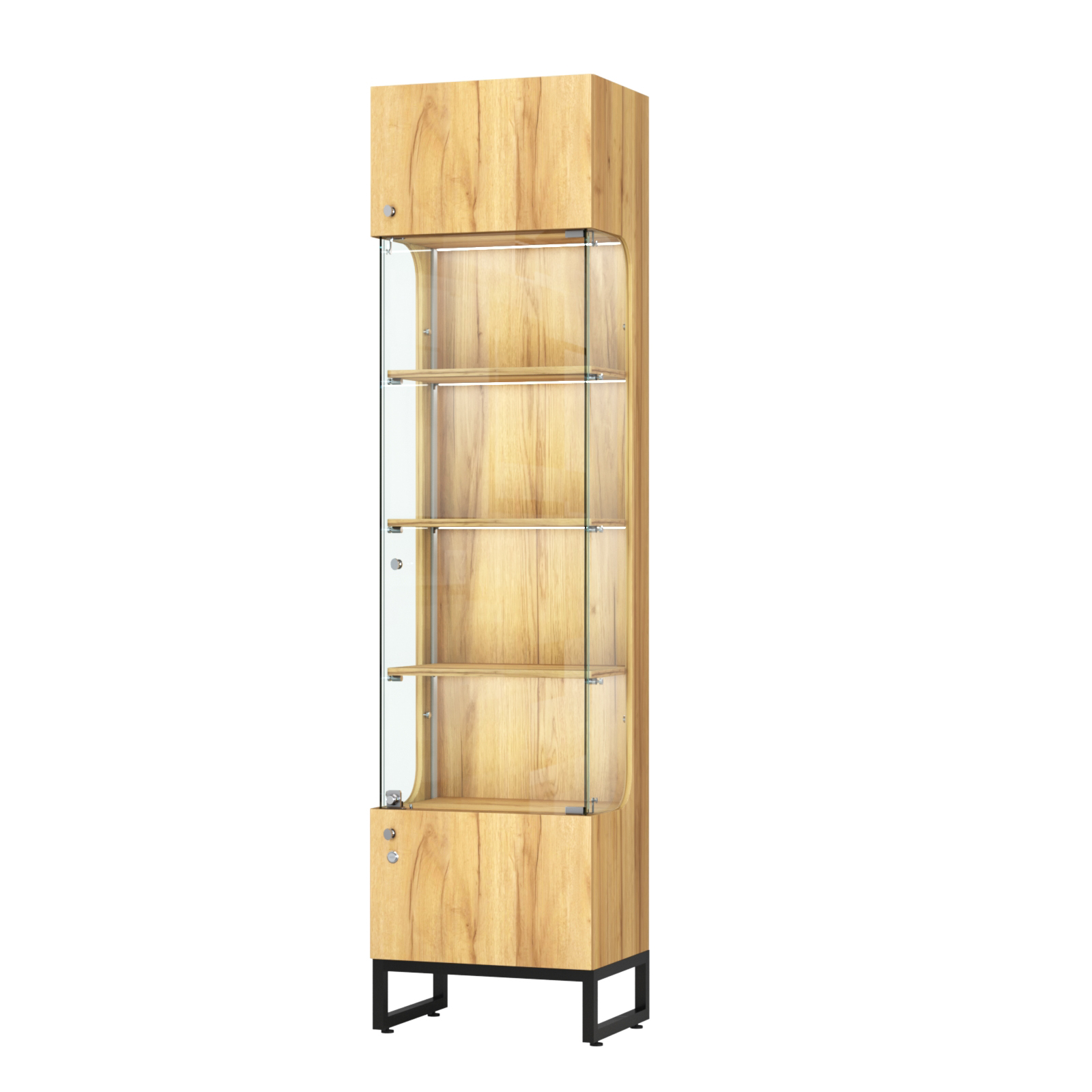 Витрина Монти №1-П Дуб Золотистый