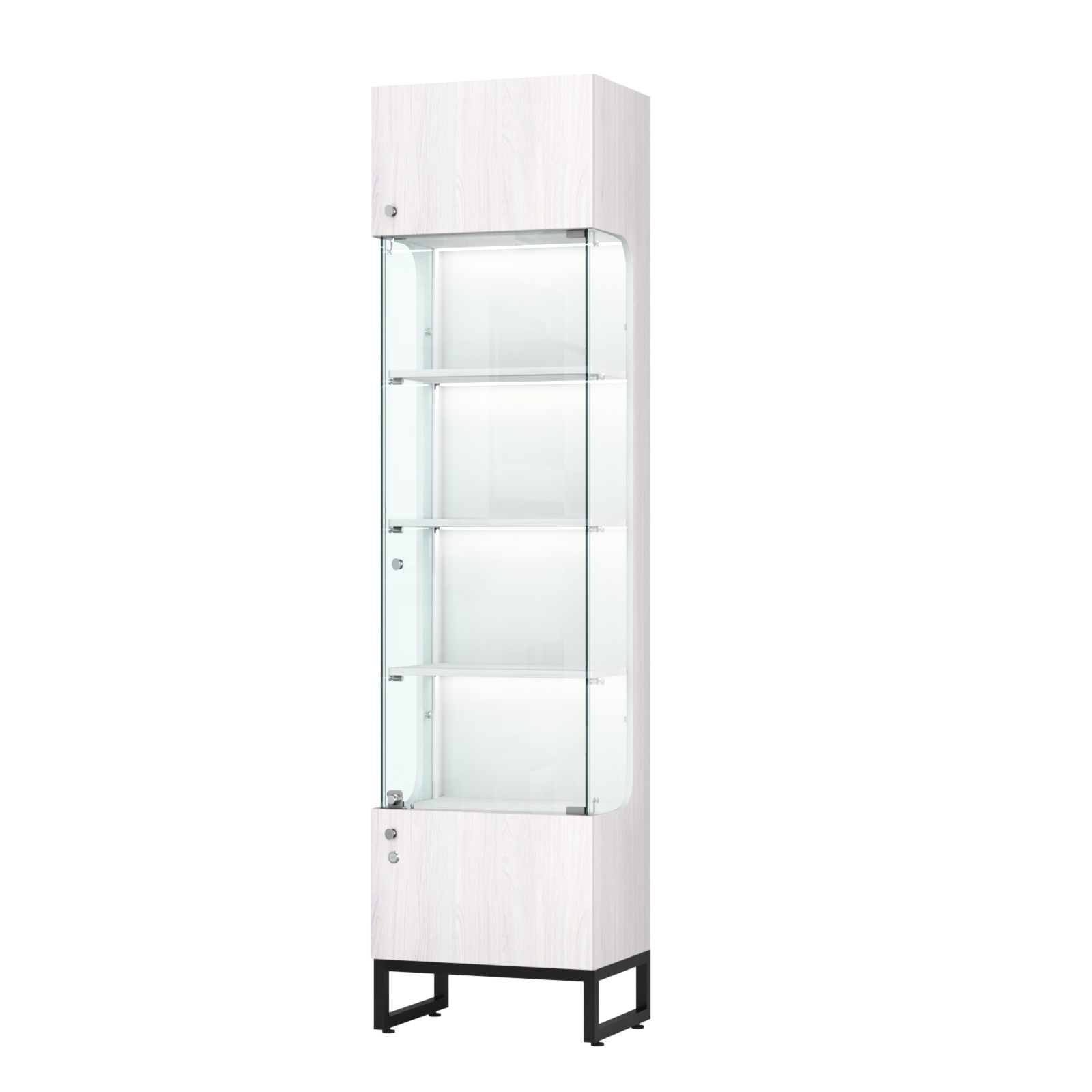 Витрина Монти №1-П Ясень Анкор светлый