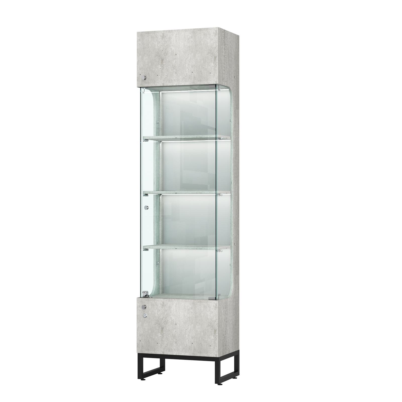 Витрина Монти №1-П Метрополитан Грей