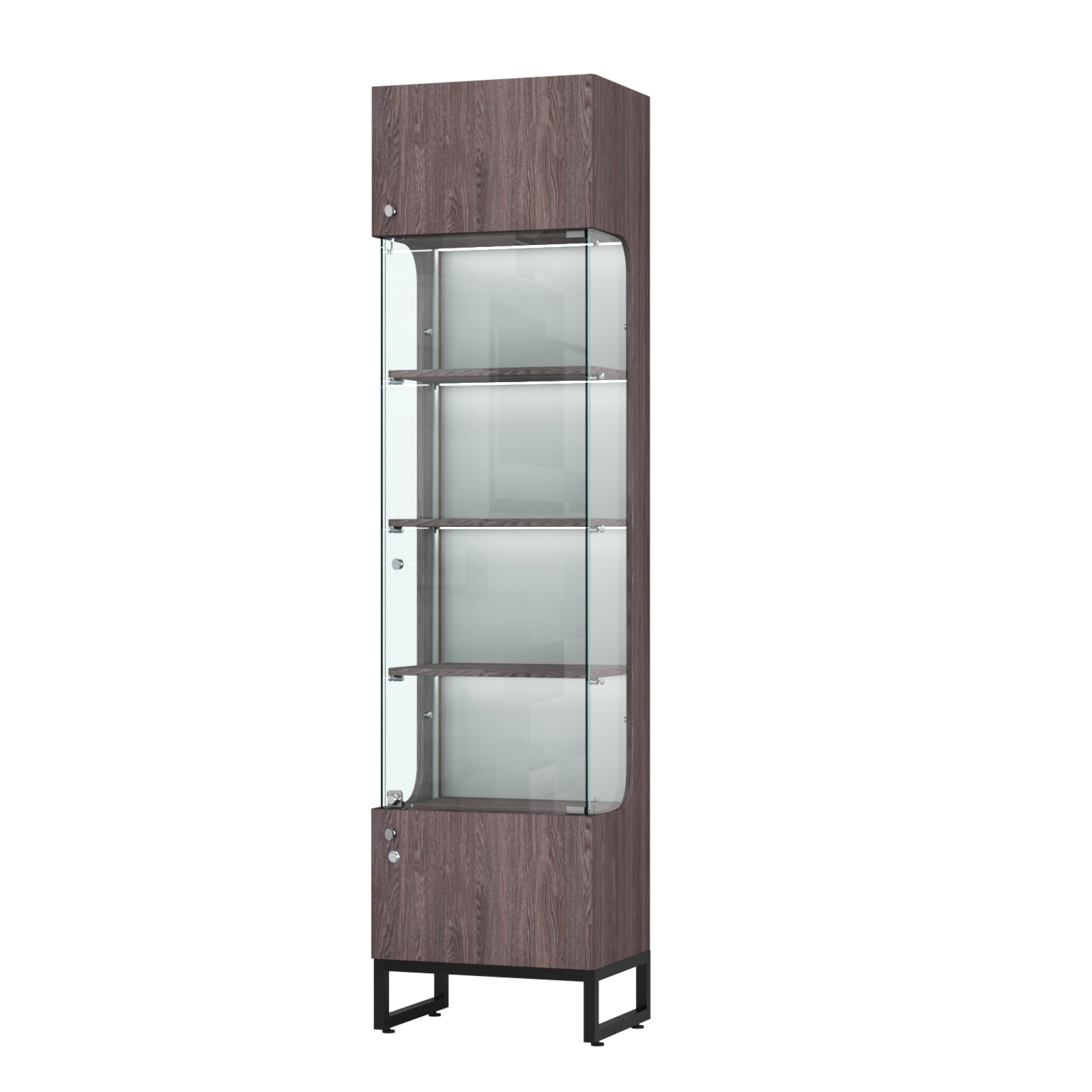 Витрина Монти №1-П Ясень Анкор темный