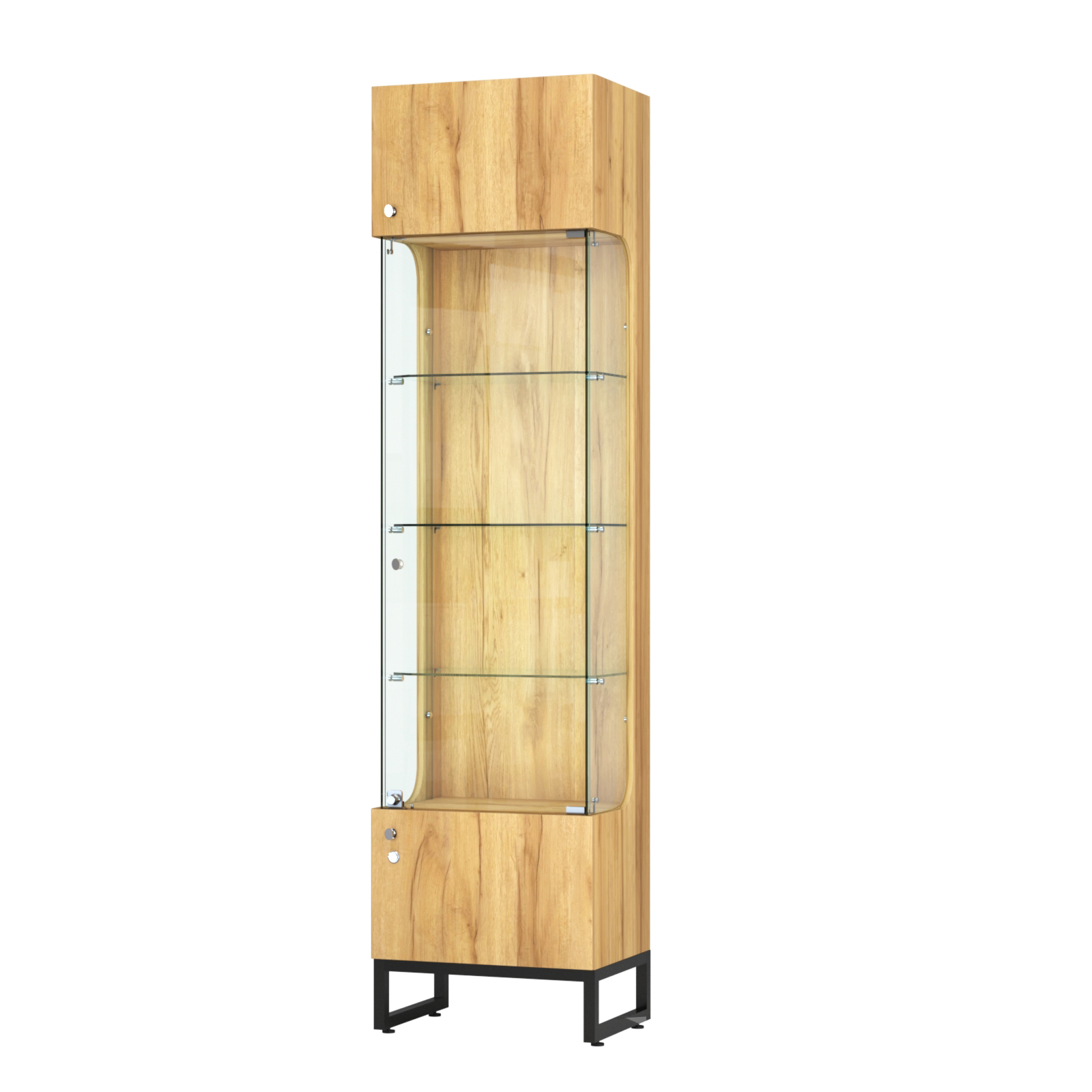 Витрина Монти №1-С Дуб Золотистый