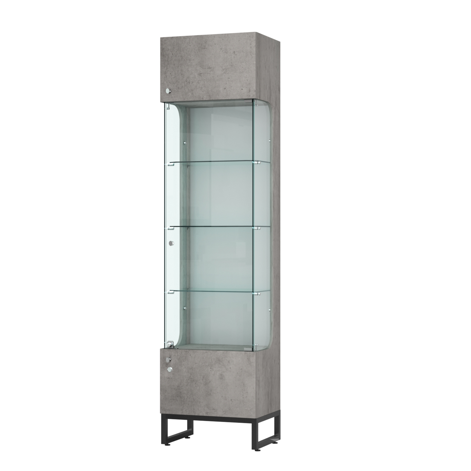 Витрина Монти №1-С Бетон Чикаго светло-серый F186 ST9