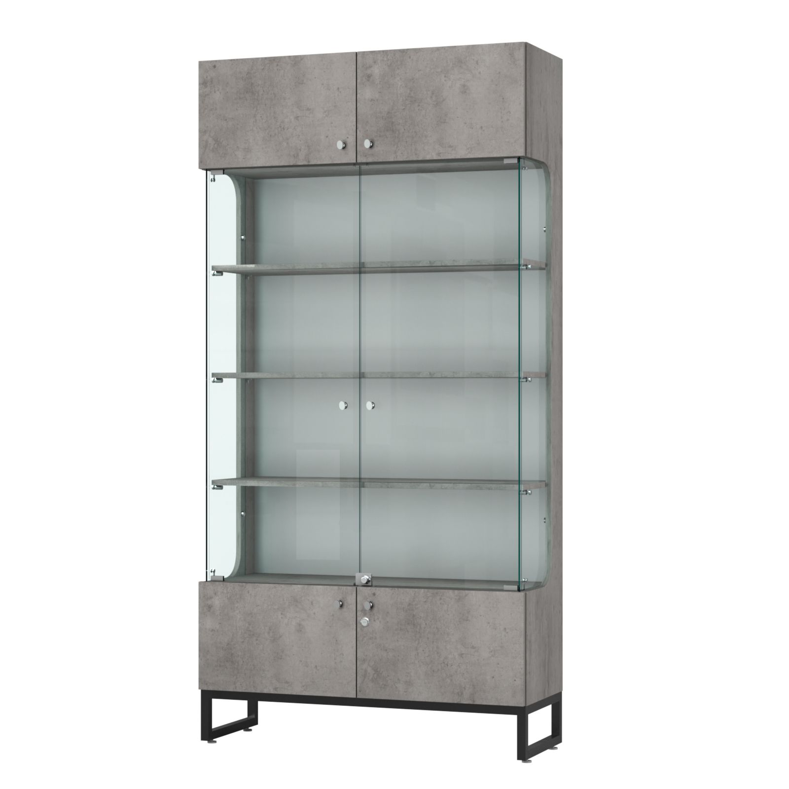 Витрина Монти №2 Бетон Чикаго светло-серый F186 ST9