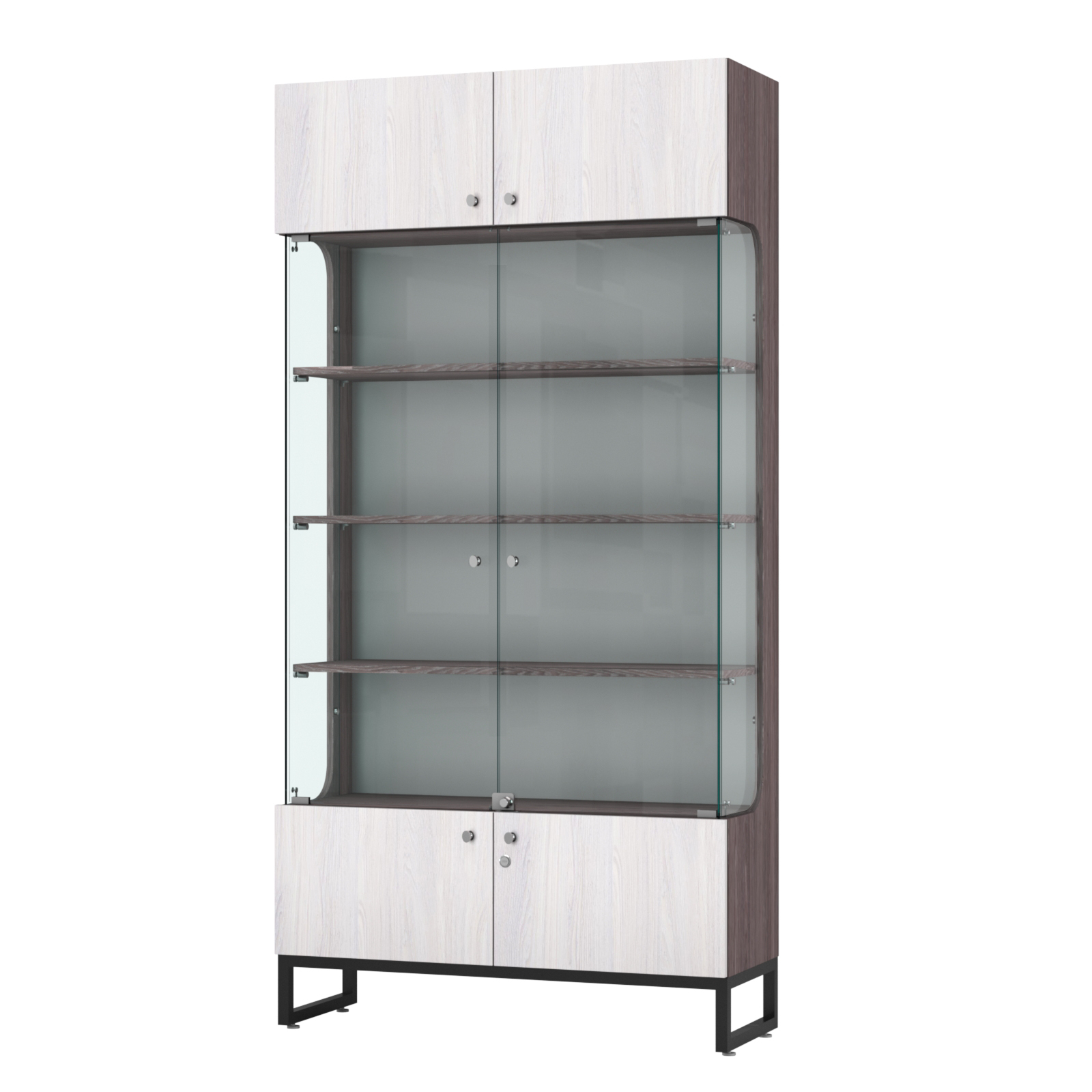 Витрина Монти №2 Ясень Анкор темный + Ясень Анкор светлый