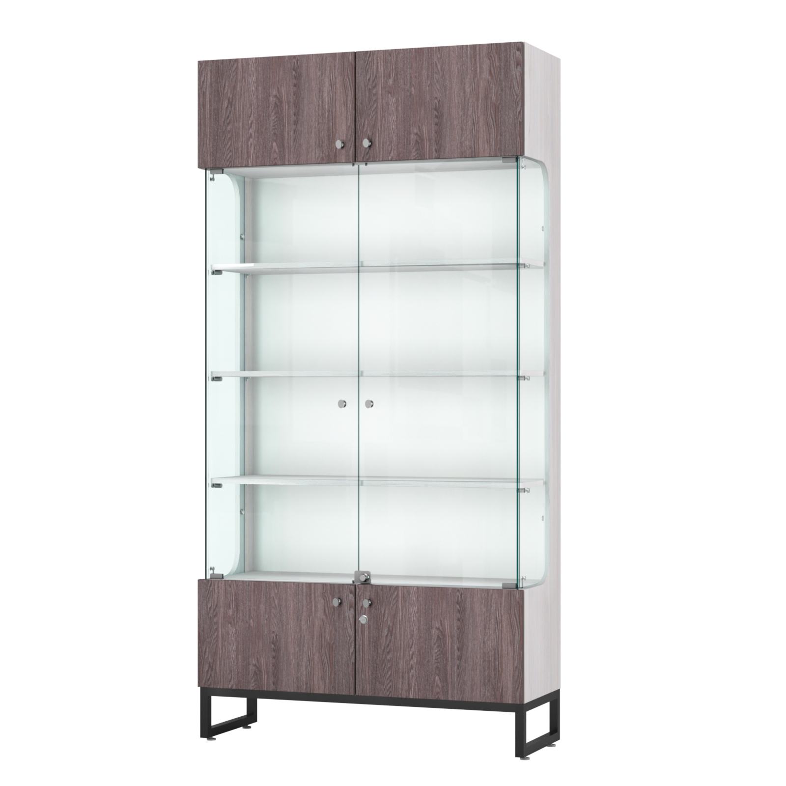 Витрина Монти №2 Ясень Анкор светлый + Ясень Анкор темный