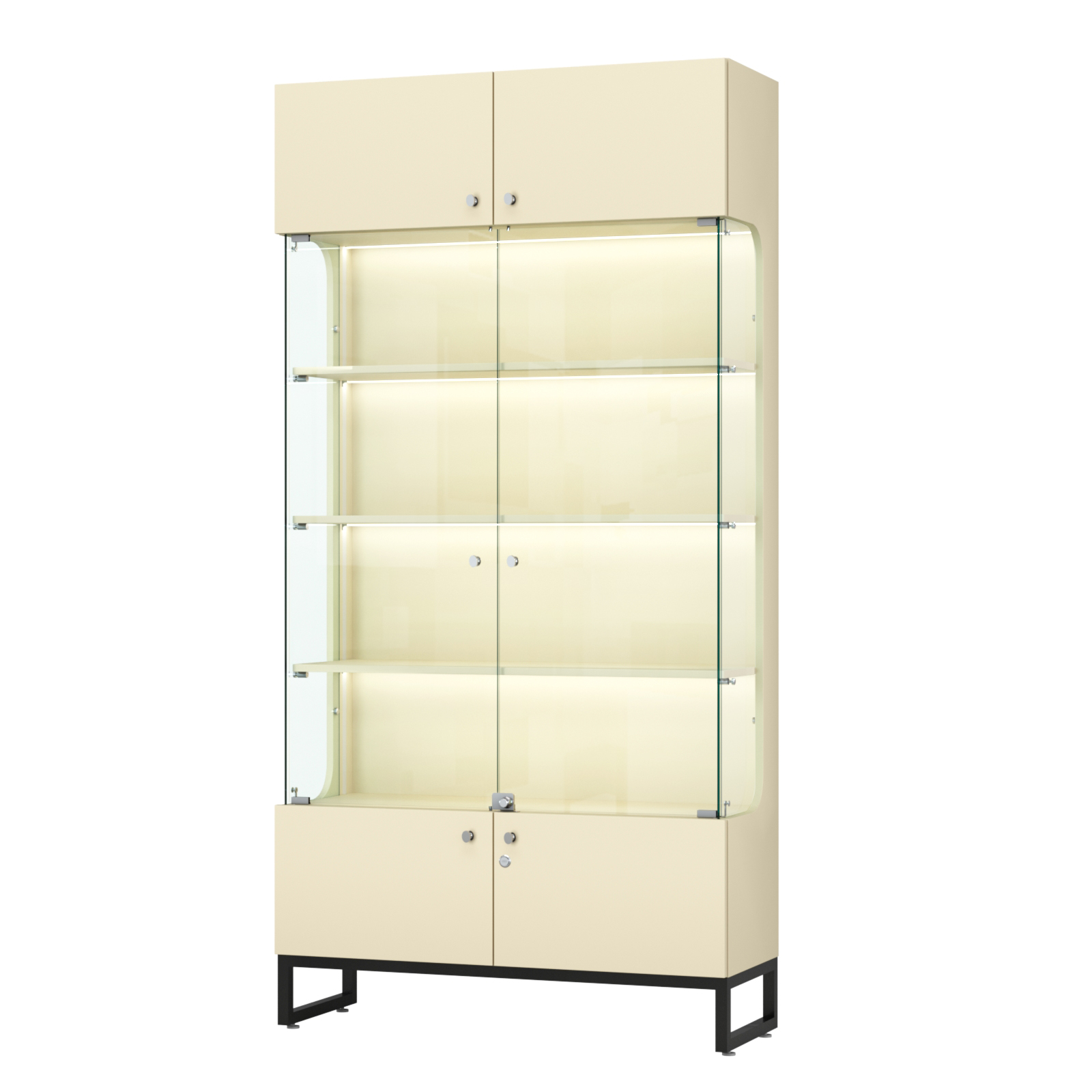 Витрина Монти №2-П Крем Вайс