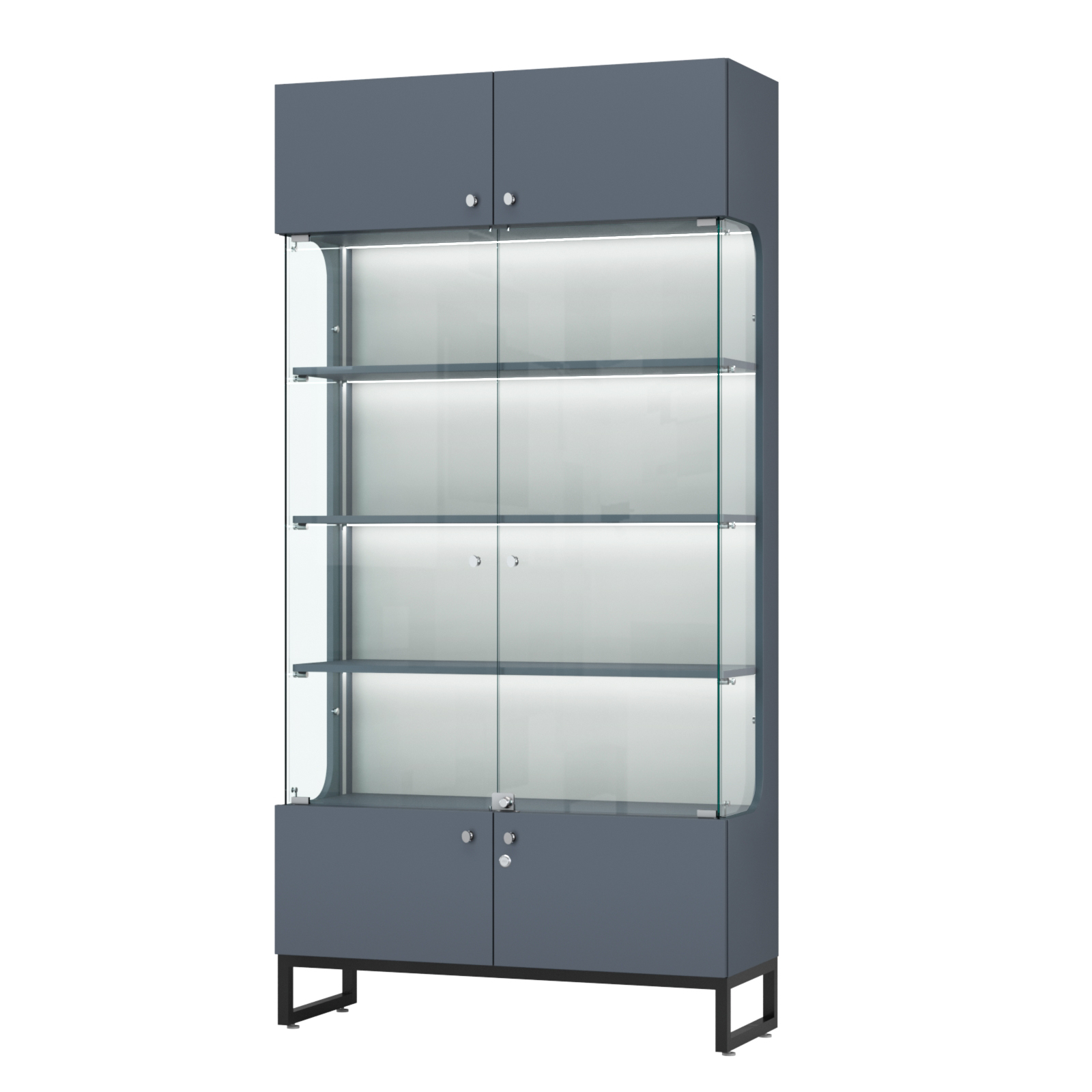 Витрина Монти №2-П Темно-Серый