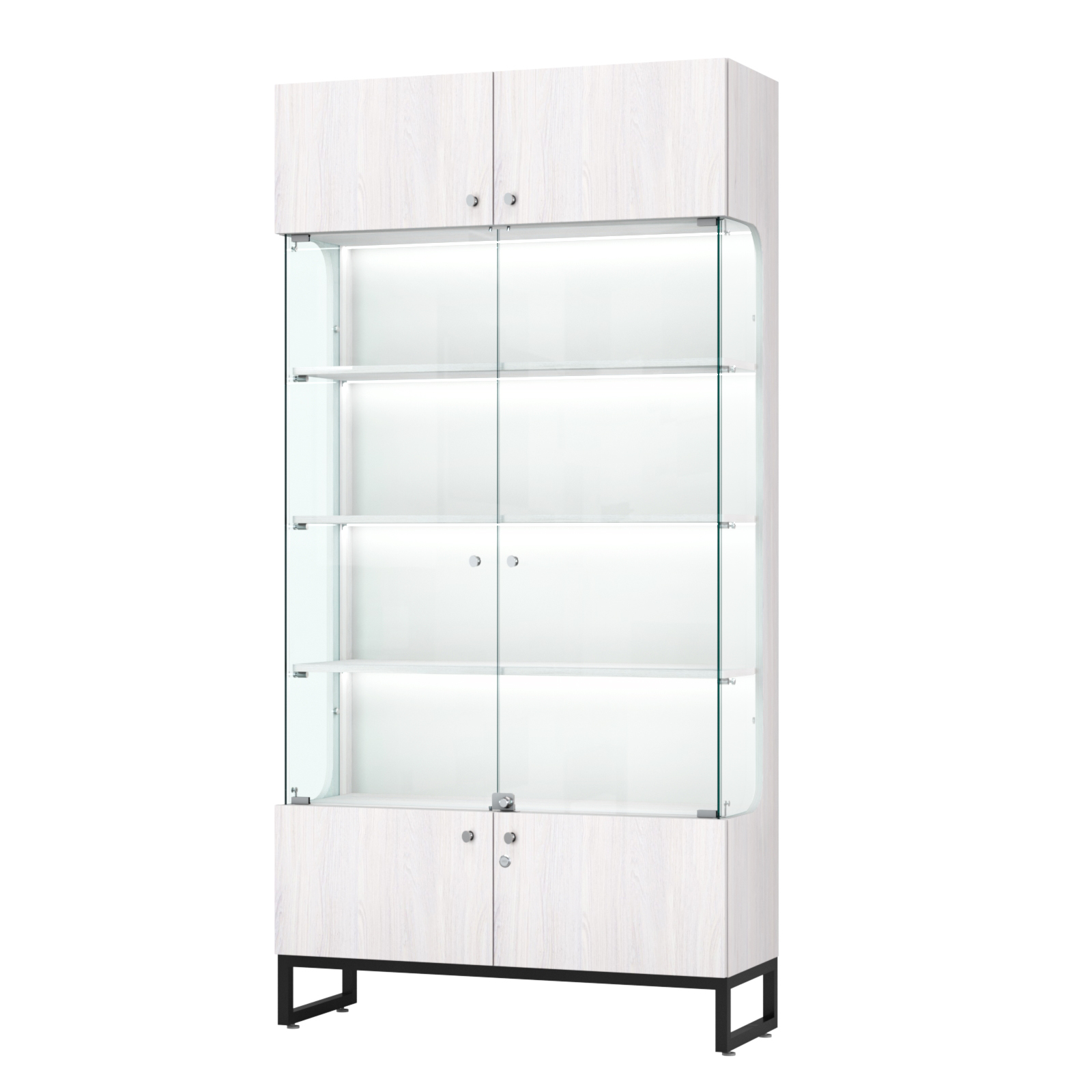 Витрина Монти №2-П Ясень Анкор светлый