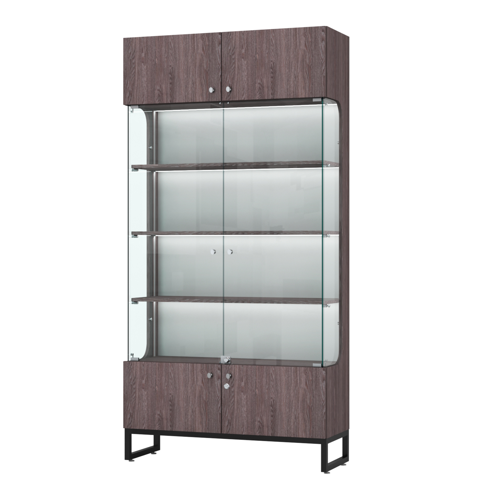 Витрина Монти №2-П Ясень Анкор темный