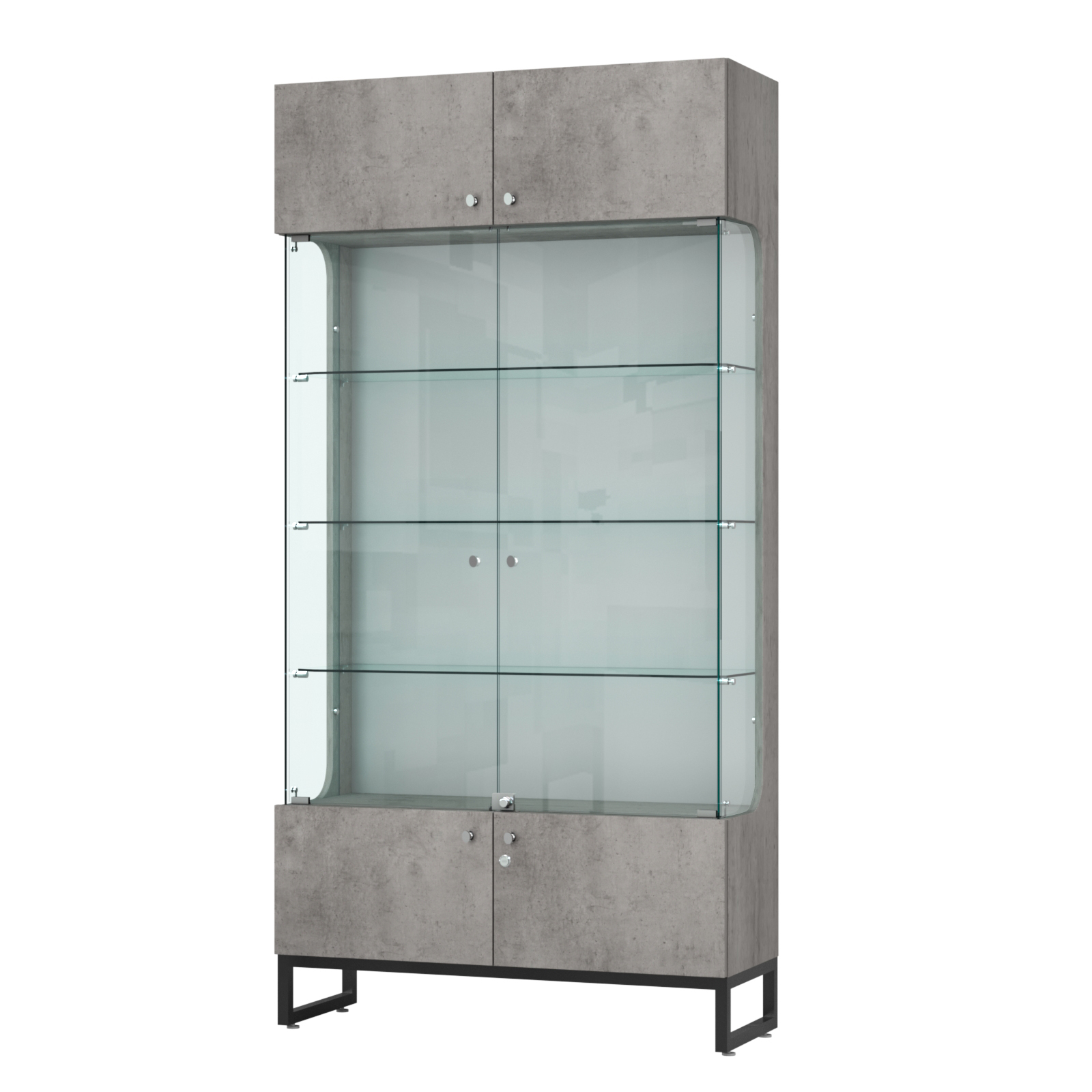 Витрина Монти №2-С Бетон Чикаго светло-серый F186 ST9