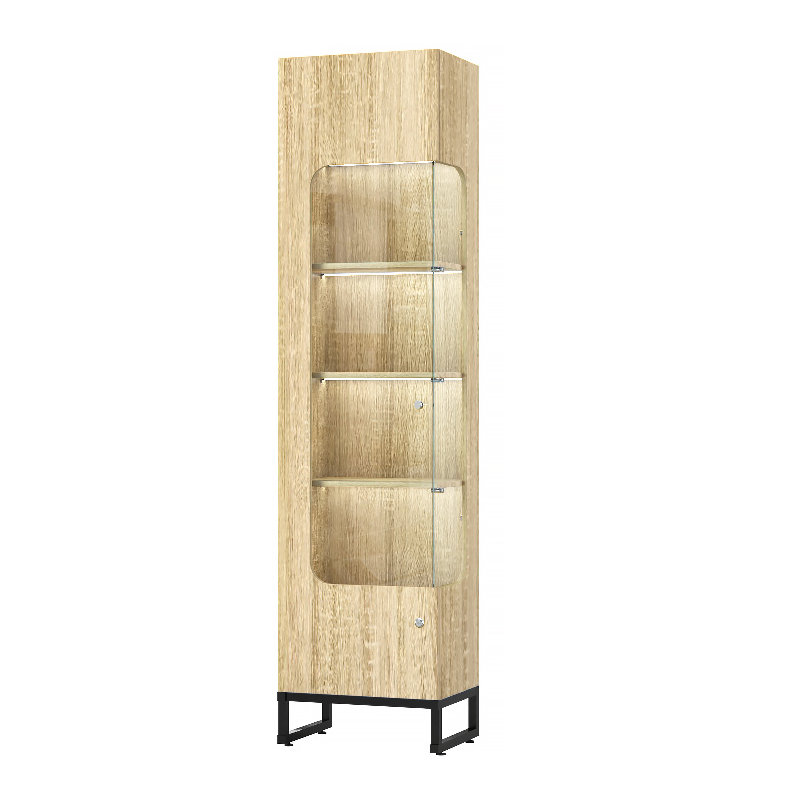 Витрина Монти №3-П правая Дуб Сонома