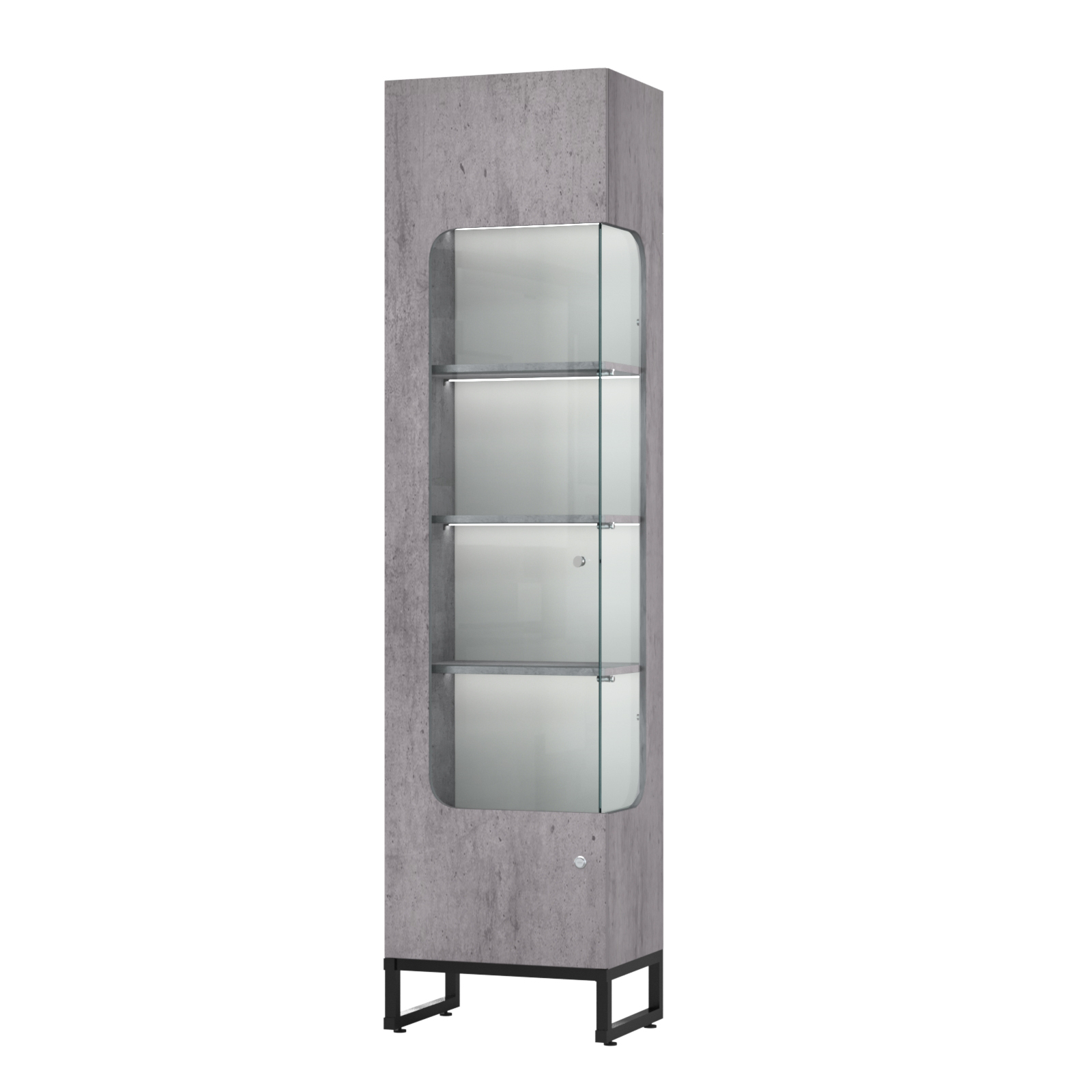 Витрина Монти №3-П правая Бетон Чикаго светло-серый F186 ST9