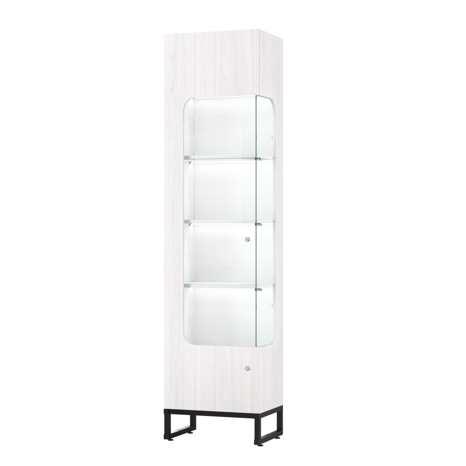 Витрина Монти №3-П правая Ясень Анкор светлый